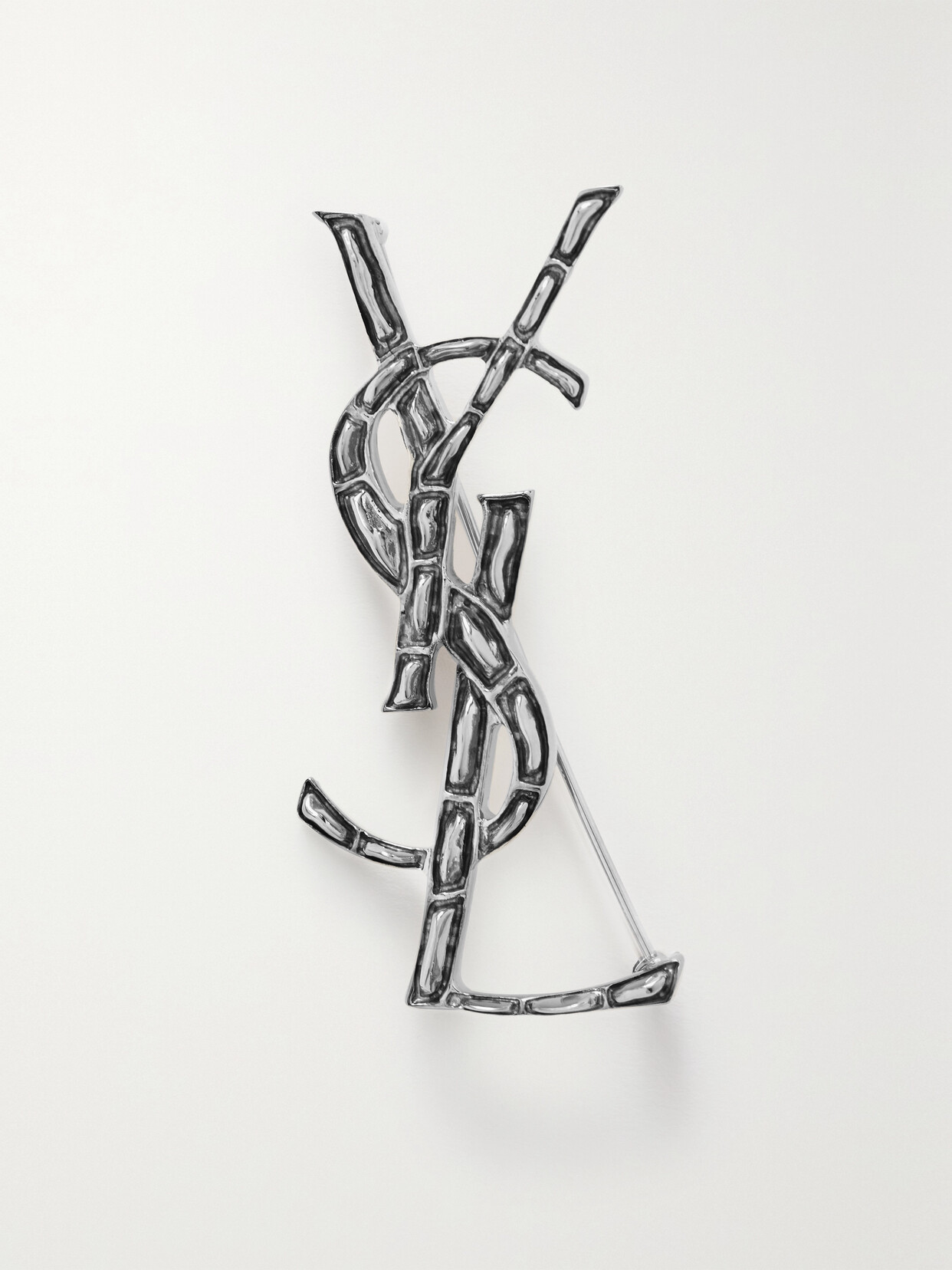 Saint Laurent Silver-tone Brooch