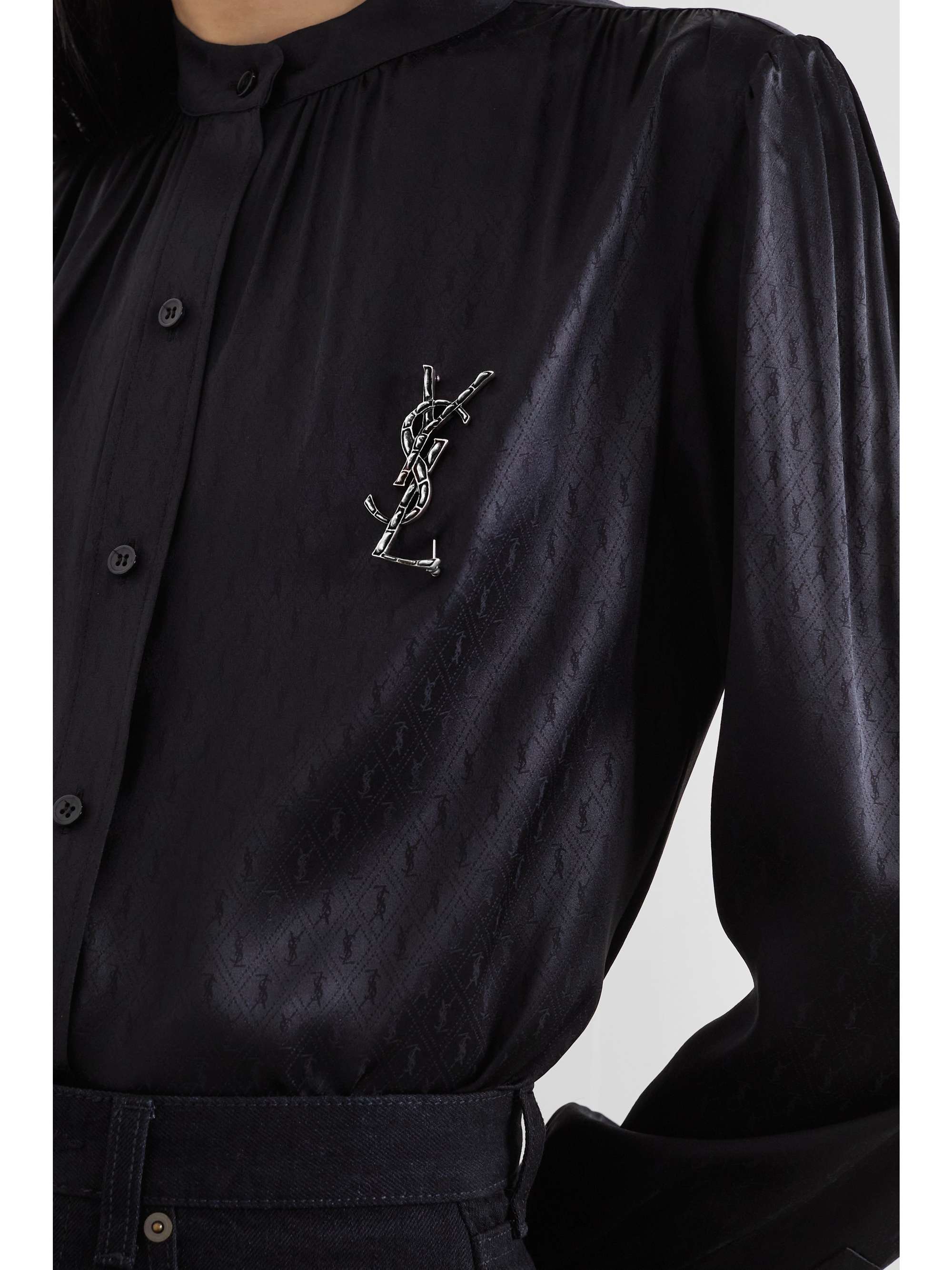 SAINT LAURENT Gold-tone brooch | NET-A-PORTER