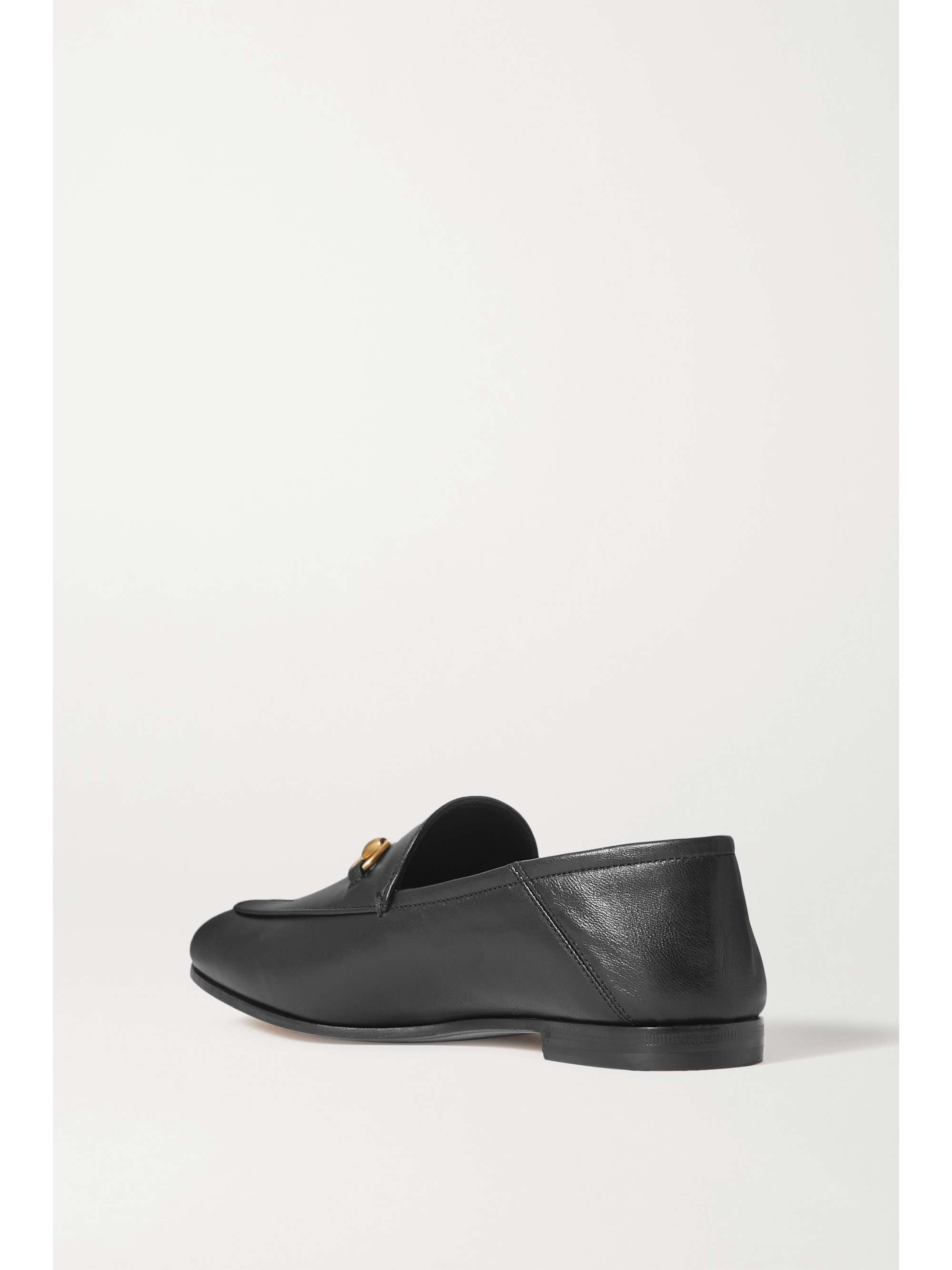 GUCCI Brixton horsebit-detailed leather collapsible-heel loafers