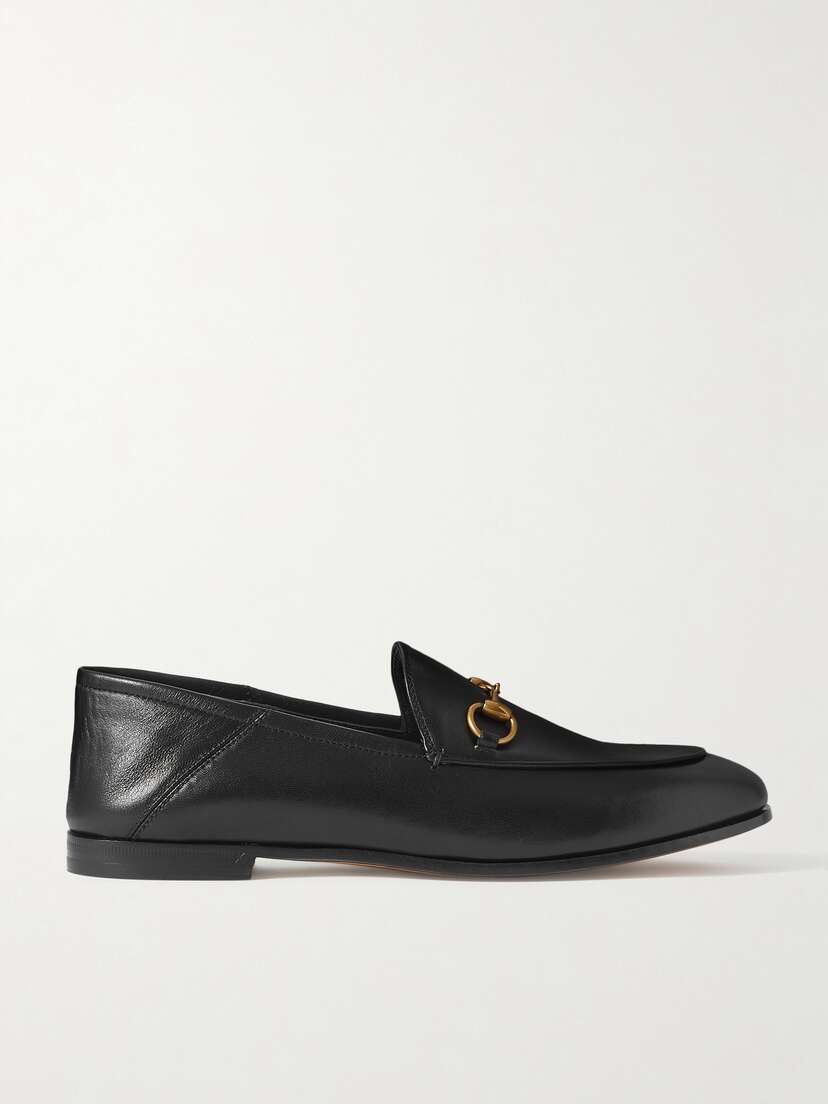 Gucci Brixton Horsebit-detailed Leather Collapsible-heel Loafers
