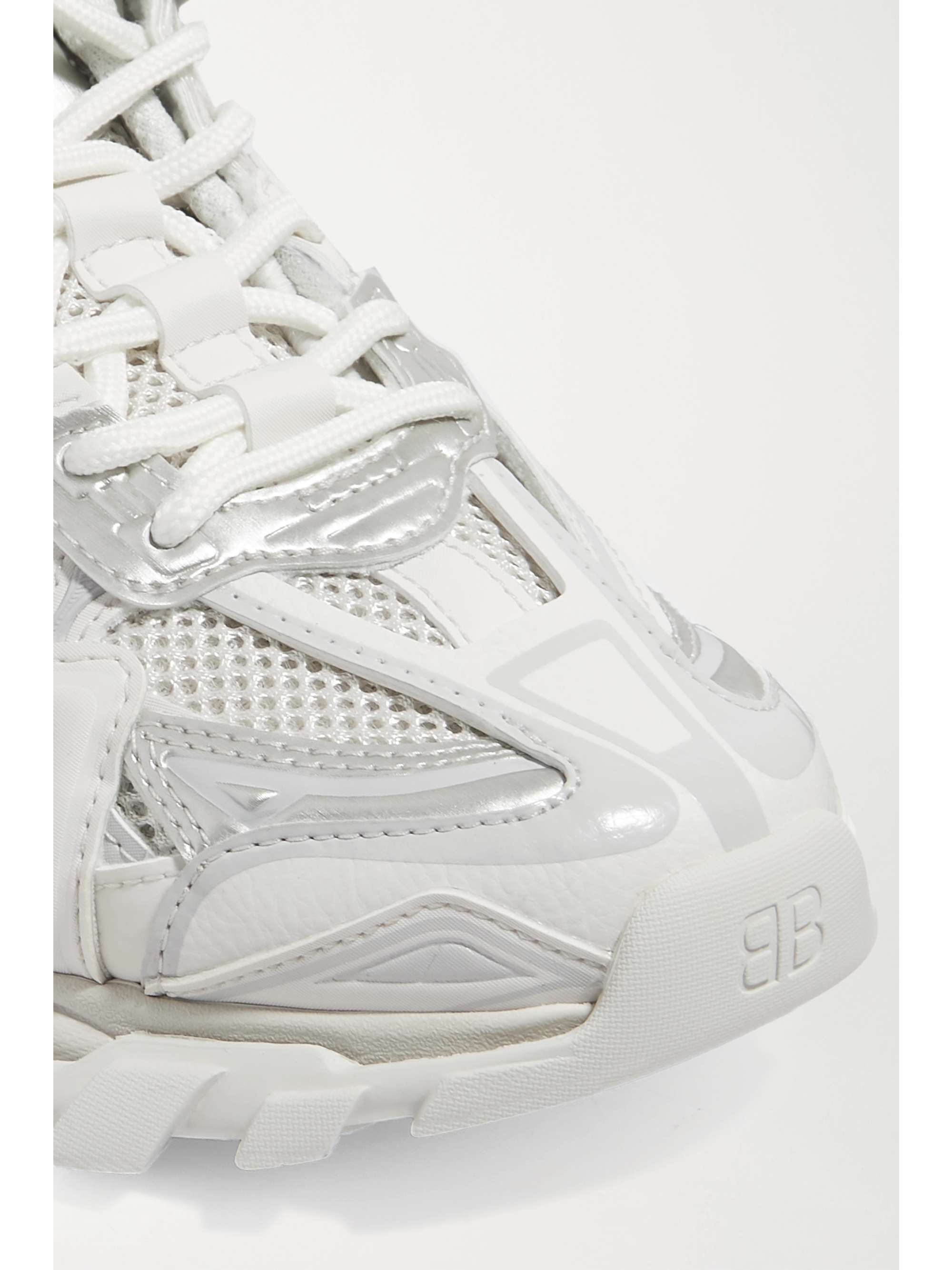 BALENCIAGA Track 2 logo-detailed mesh and rubber sneakers