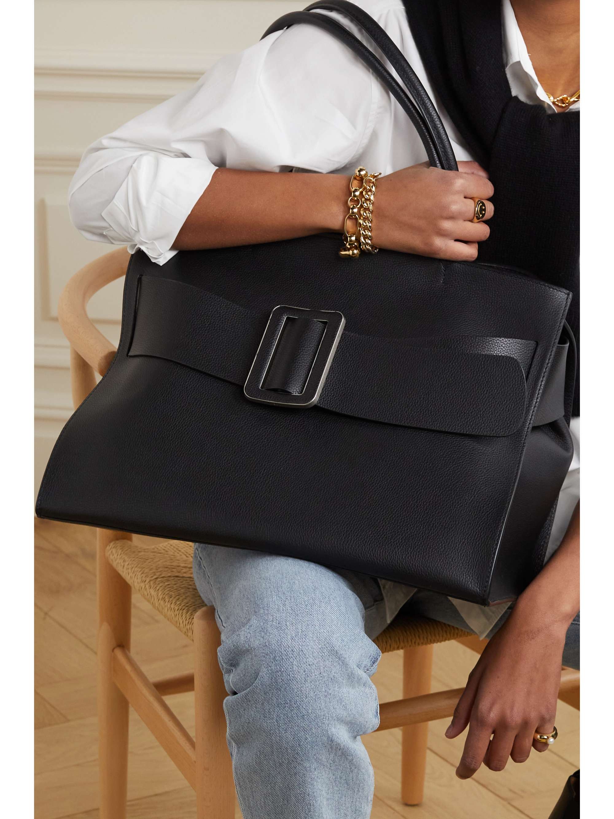BOYY Bobby Co Soft buckled textured-leather tote