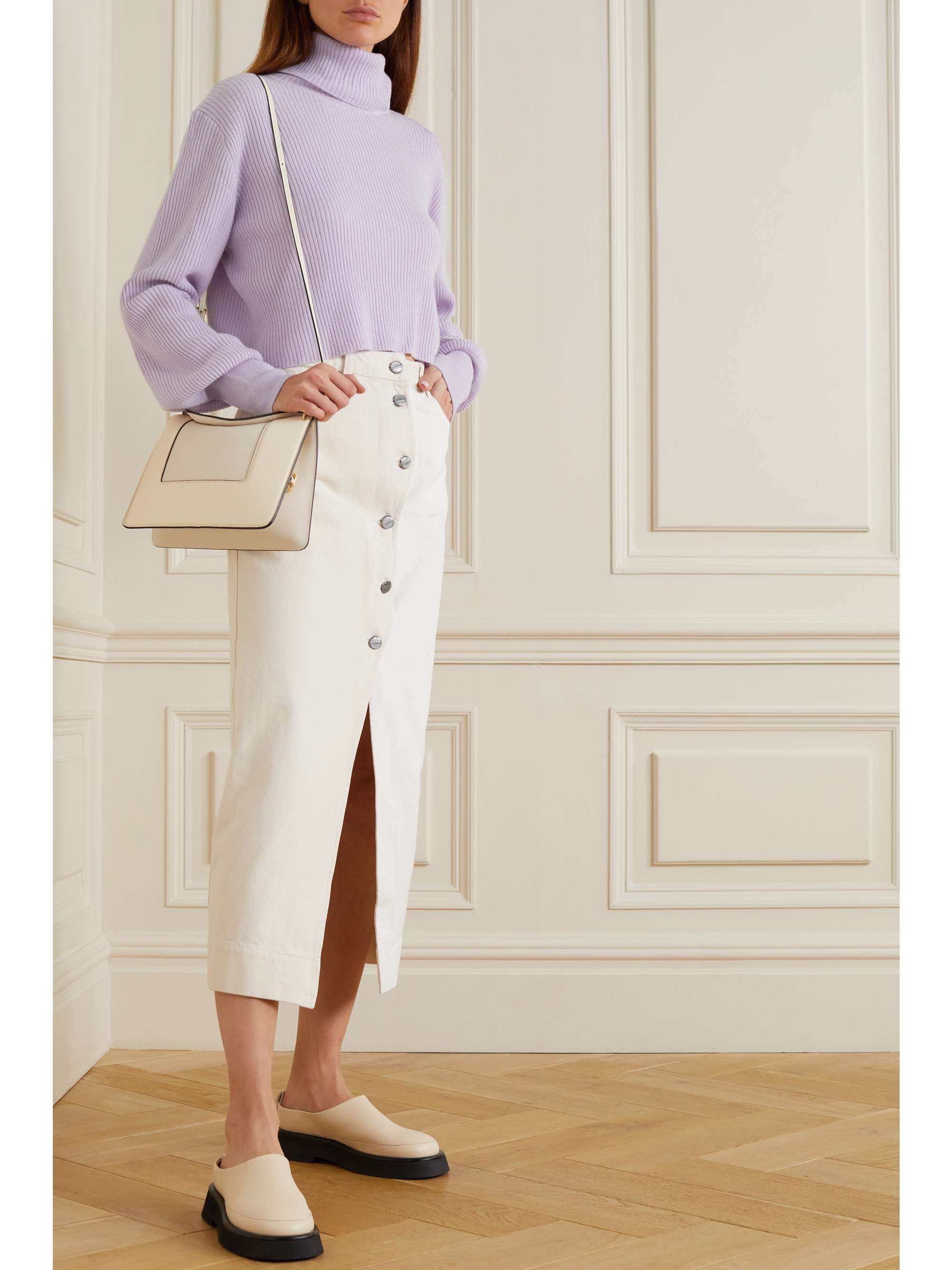 cropped cashmere turtleneck