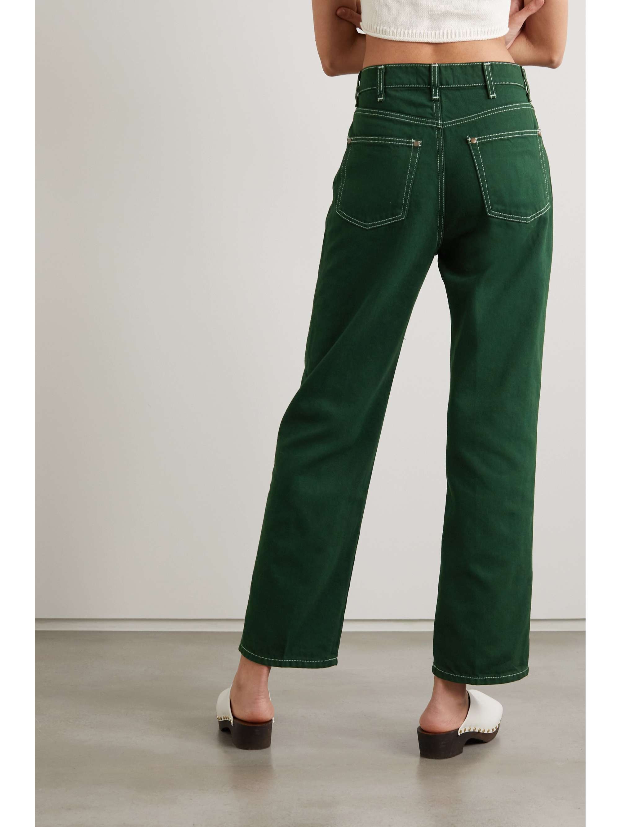 reformation cowboy high rise straight jeans