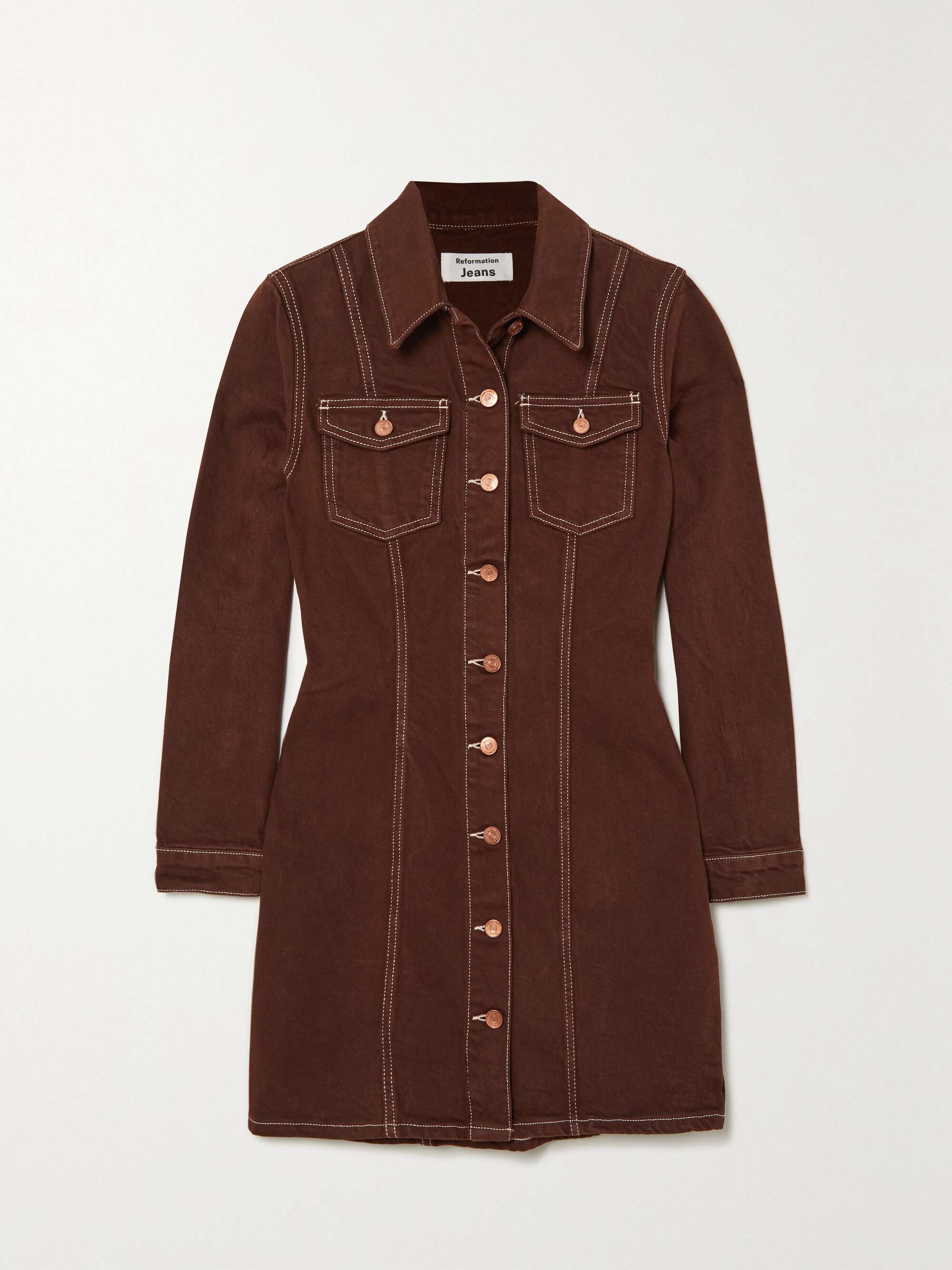 NET SUSTAIN Newman topstitched denim 