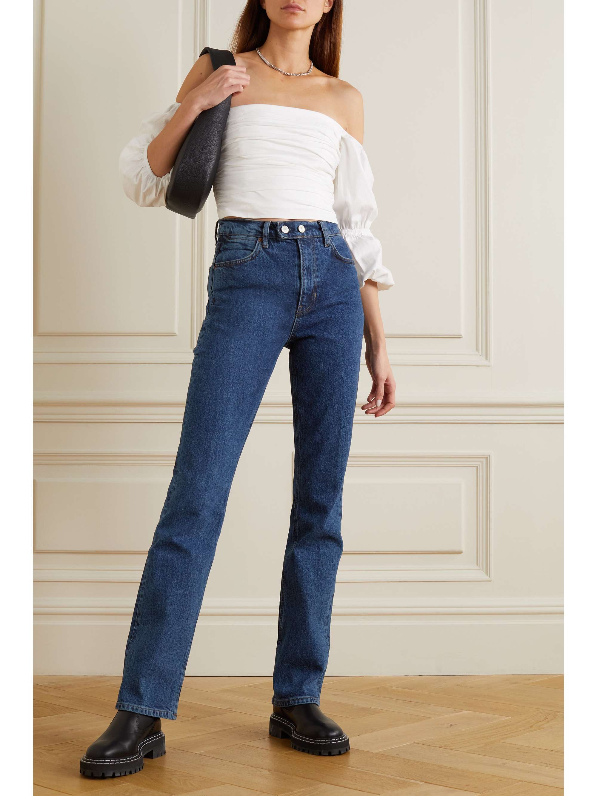 Blue + NET SUSTAIN Donna high-rise 