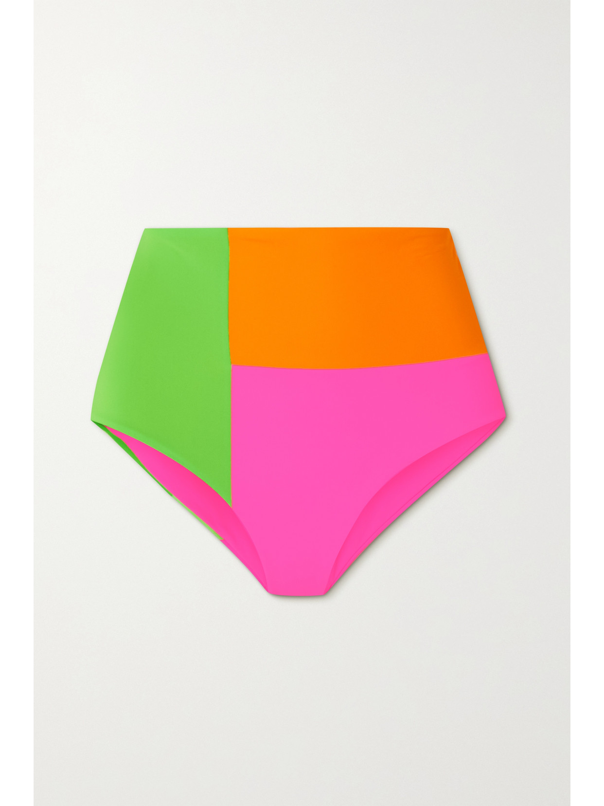 MARA HOFFMAN LYDIA colour-BLOCK STRETCH-ECONYL BIKINI BRIEFS