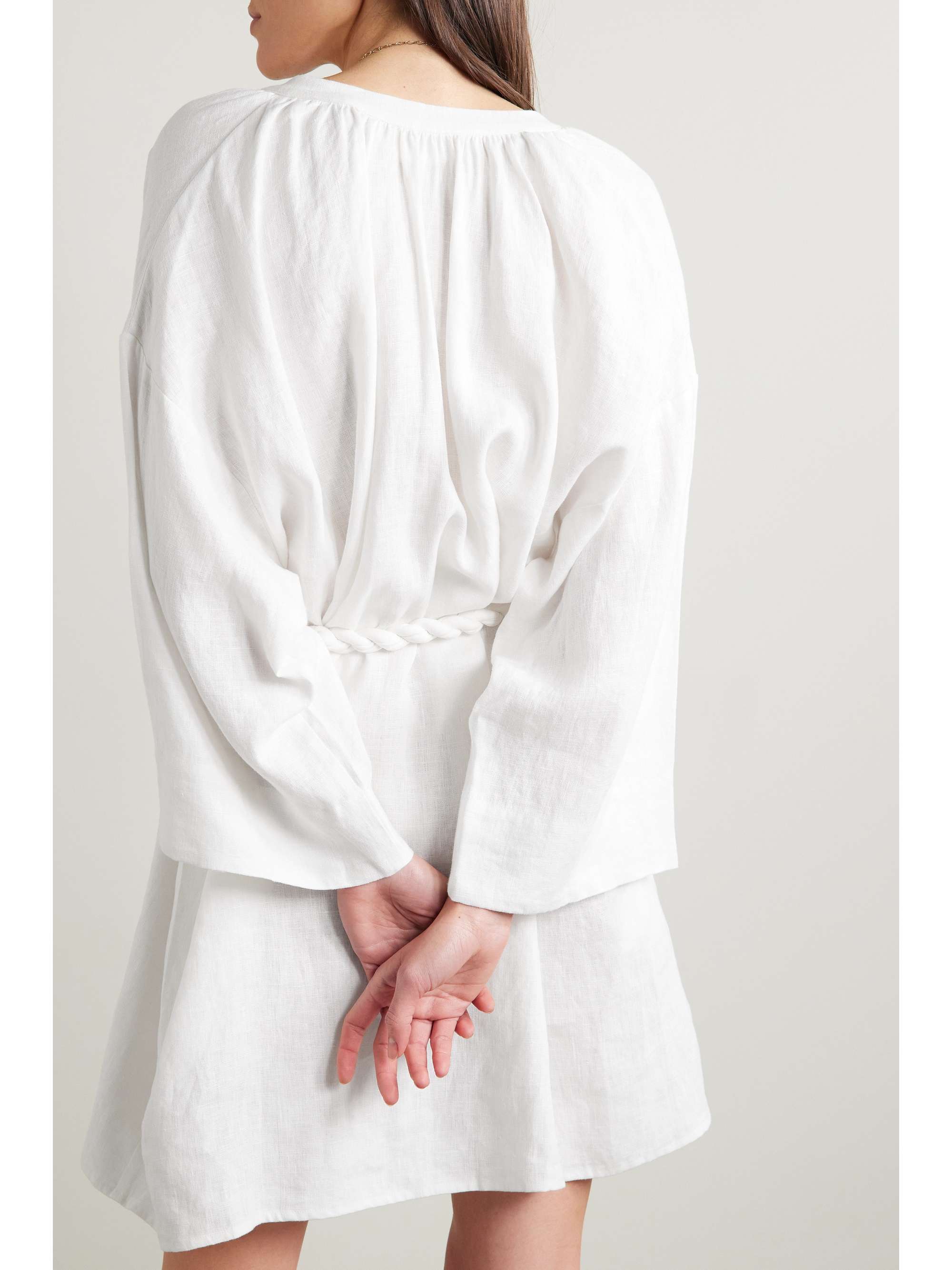MARA HOFFMAN Sol belted hemp midi dress