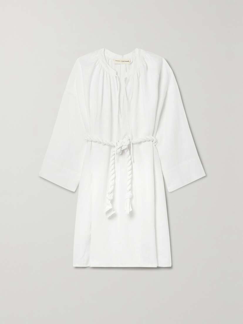 Mara Hoffman Sol Belted Hemp Midi Dress