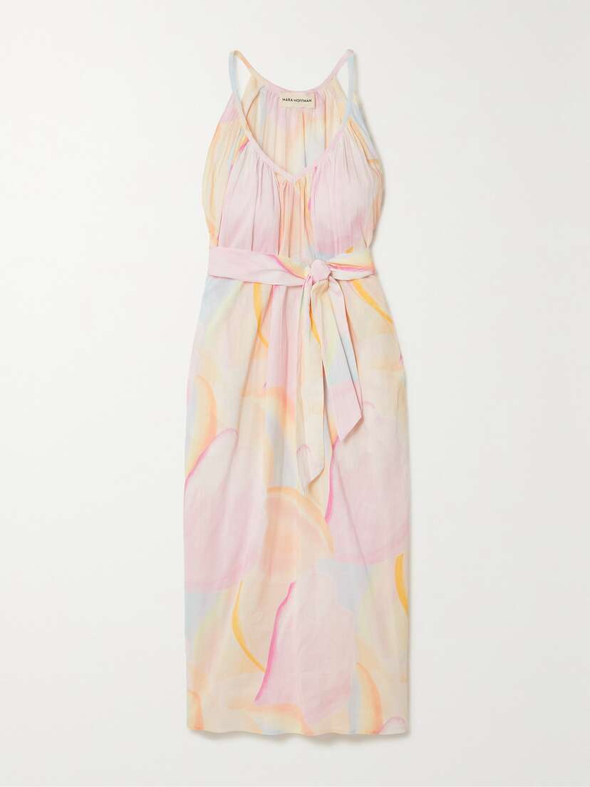 Mara Hoffman Sydney Belted Printed Organic Cotton-crepon Coverup - x large