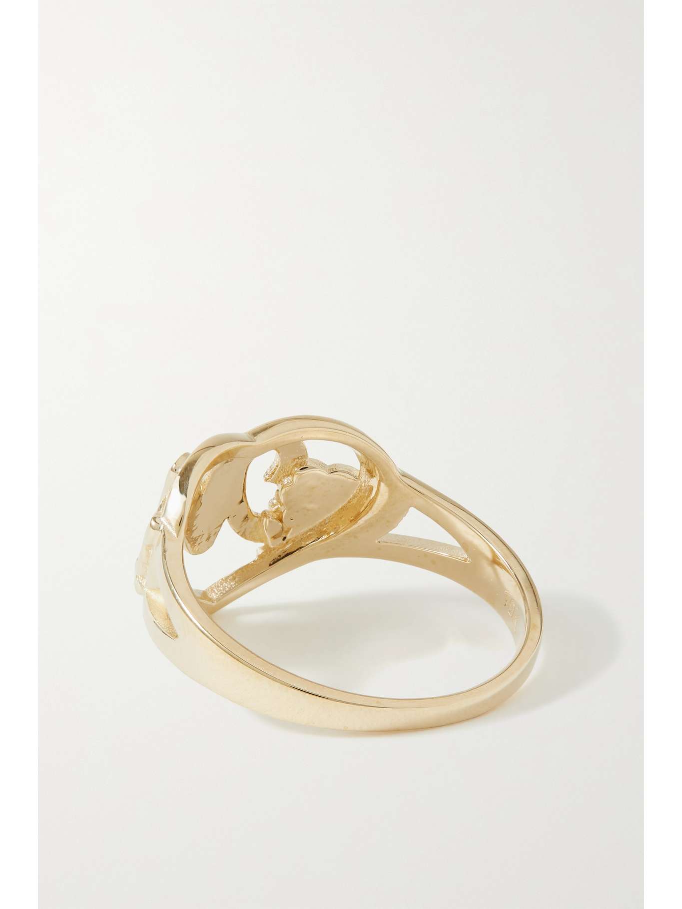 Gold The Cutout Flower 10karat gold ring THE M JEWELERS NETAPORTER