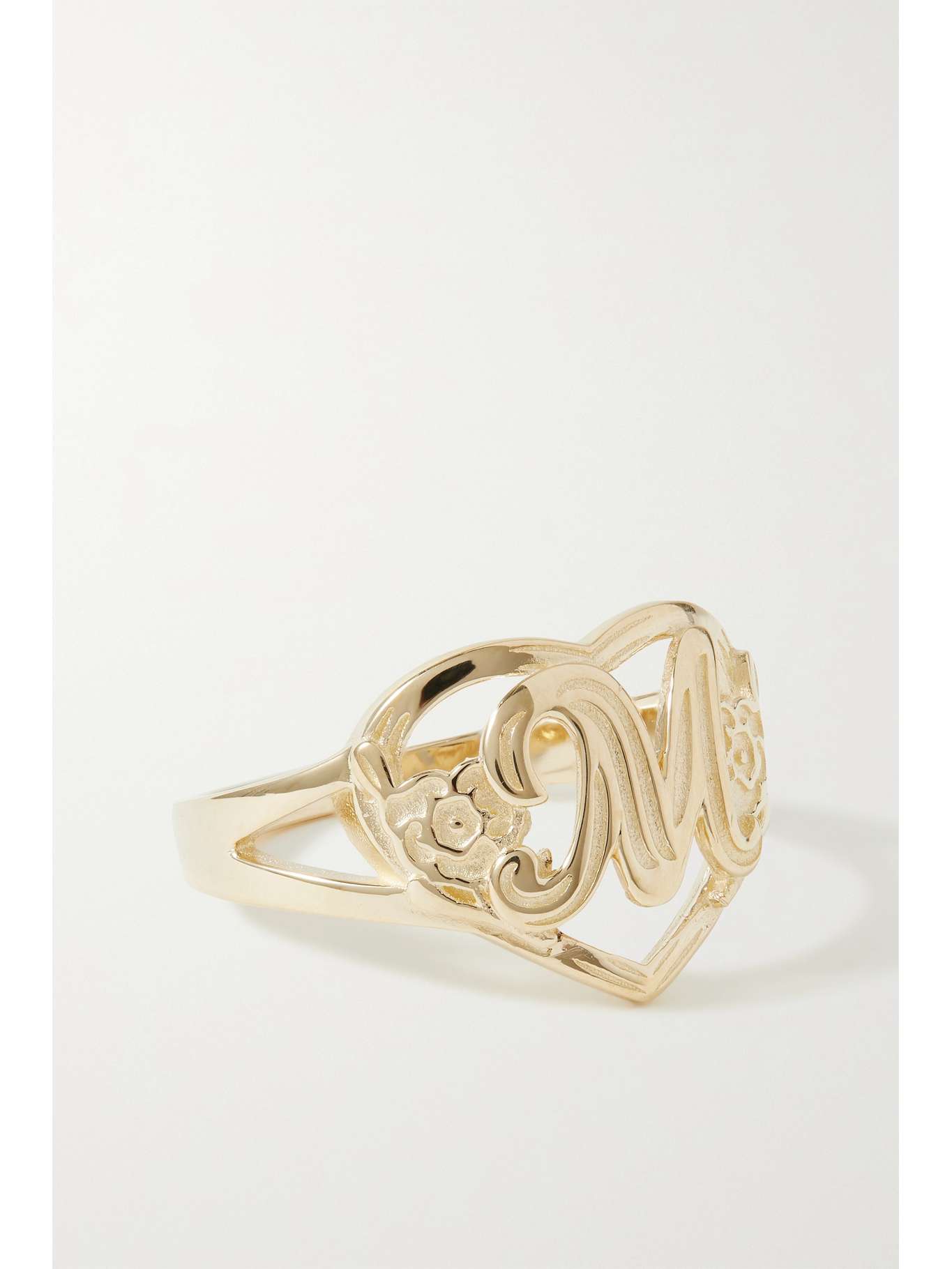 Gold The Cutout Flower 10karat gold ring THE M JEWELERS NETAPORTER