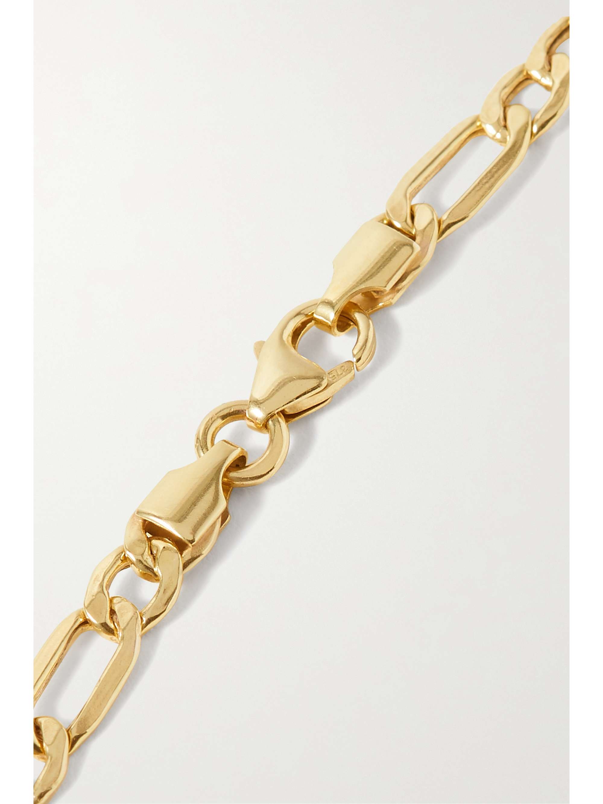 Mini Figaro 10-karat gold bracelet 