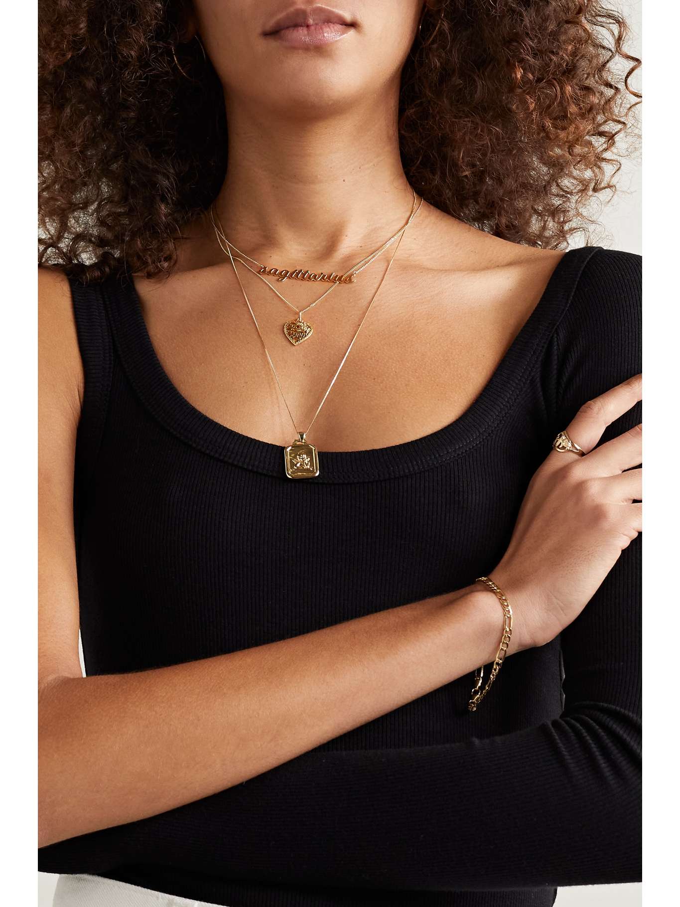 THE M JEWELERS Te Amo 10karat gold necklace NETAPORTER