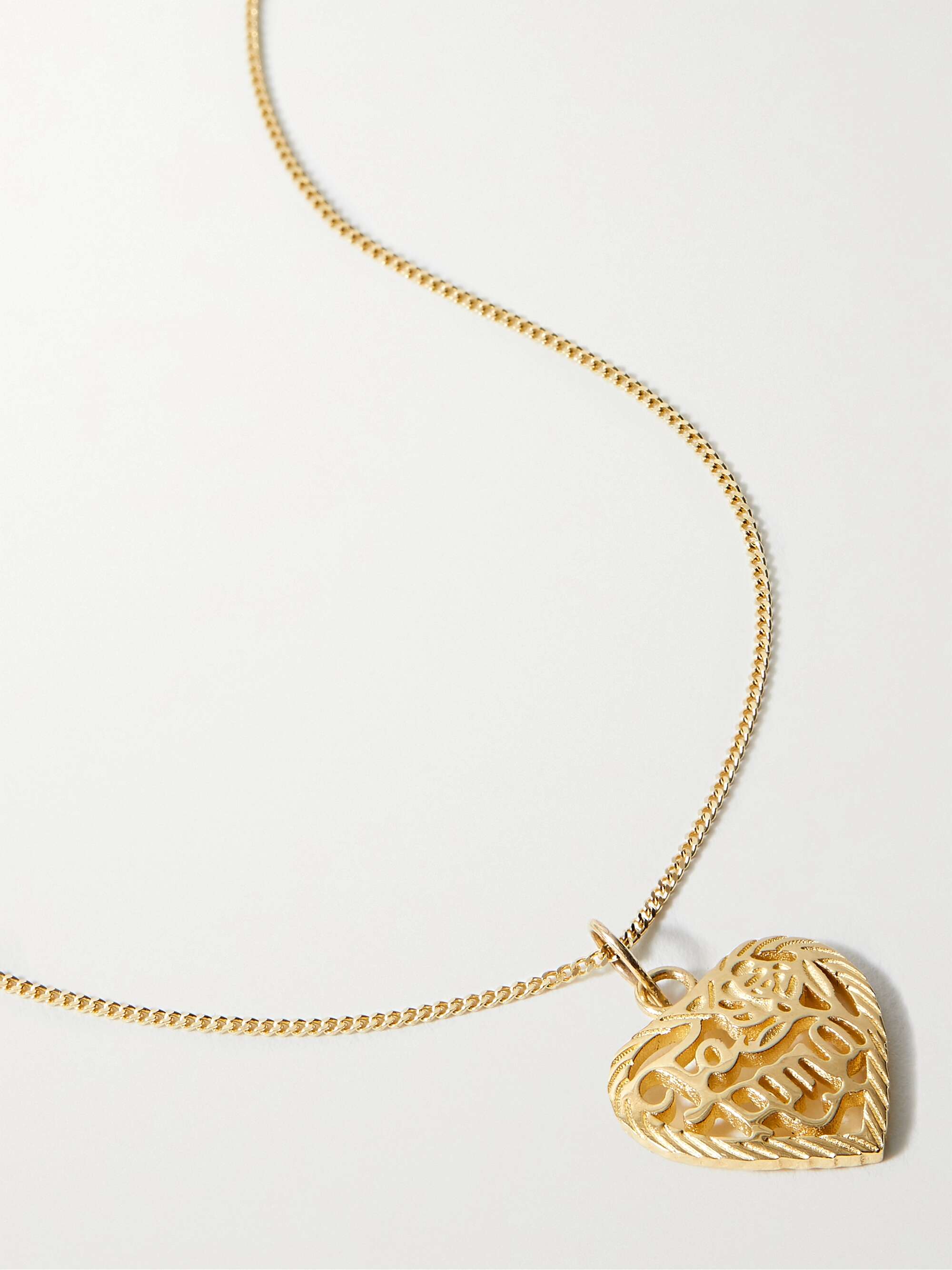 Gold Te Amo 10-karat gold necklace 