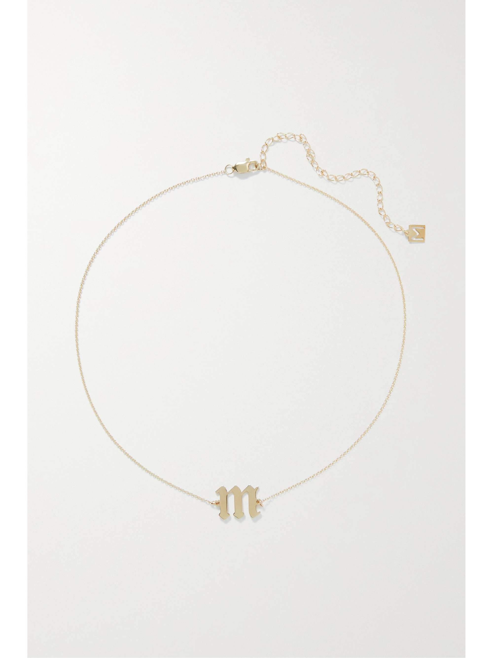 THE M JEWELERS Single Letter 10-karat gold choker