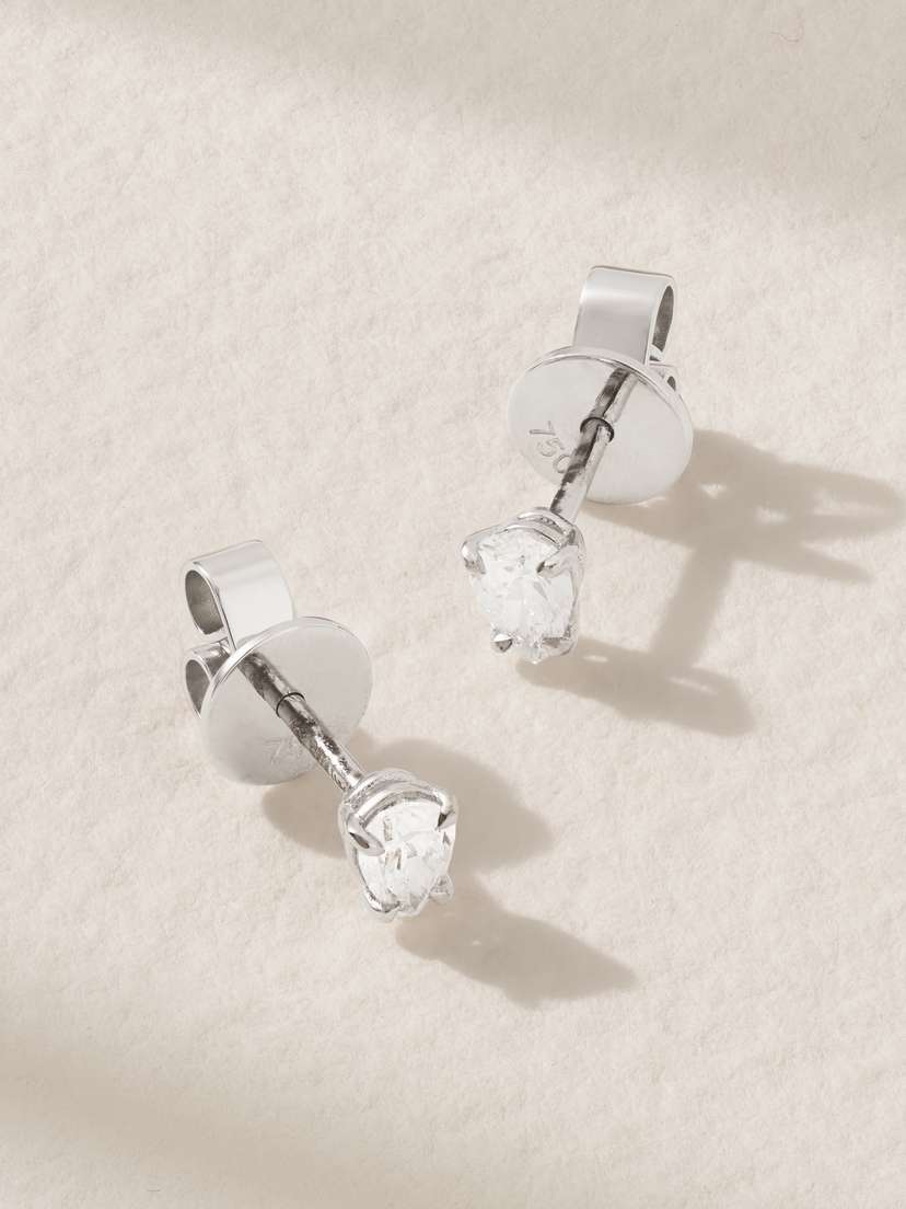 Anita Ko 18-karat White Gold Diamond Earrings