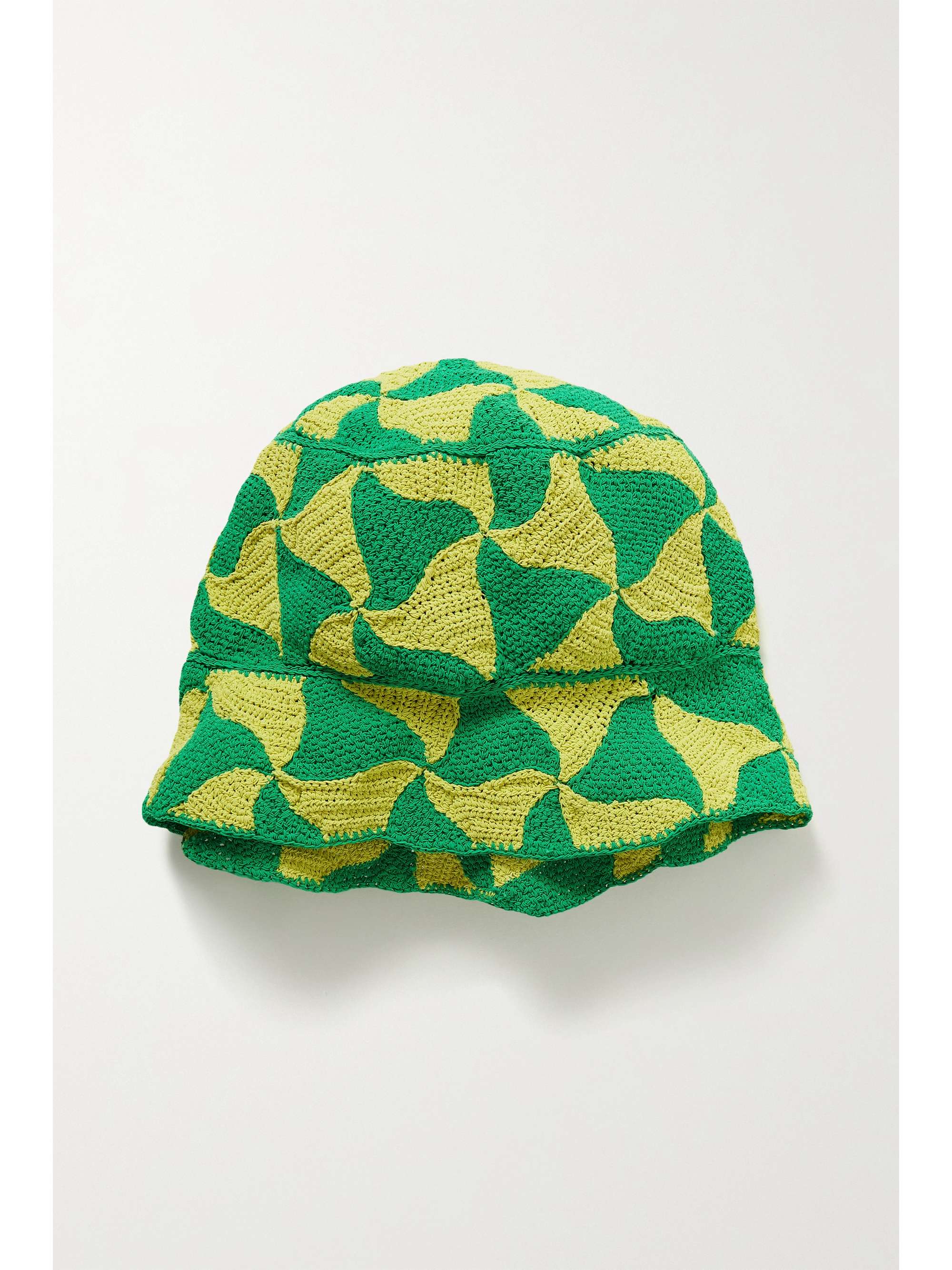 Ghost crocheted cotton-blend bucket hat 