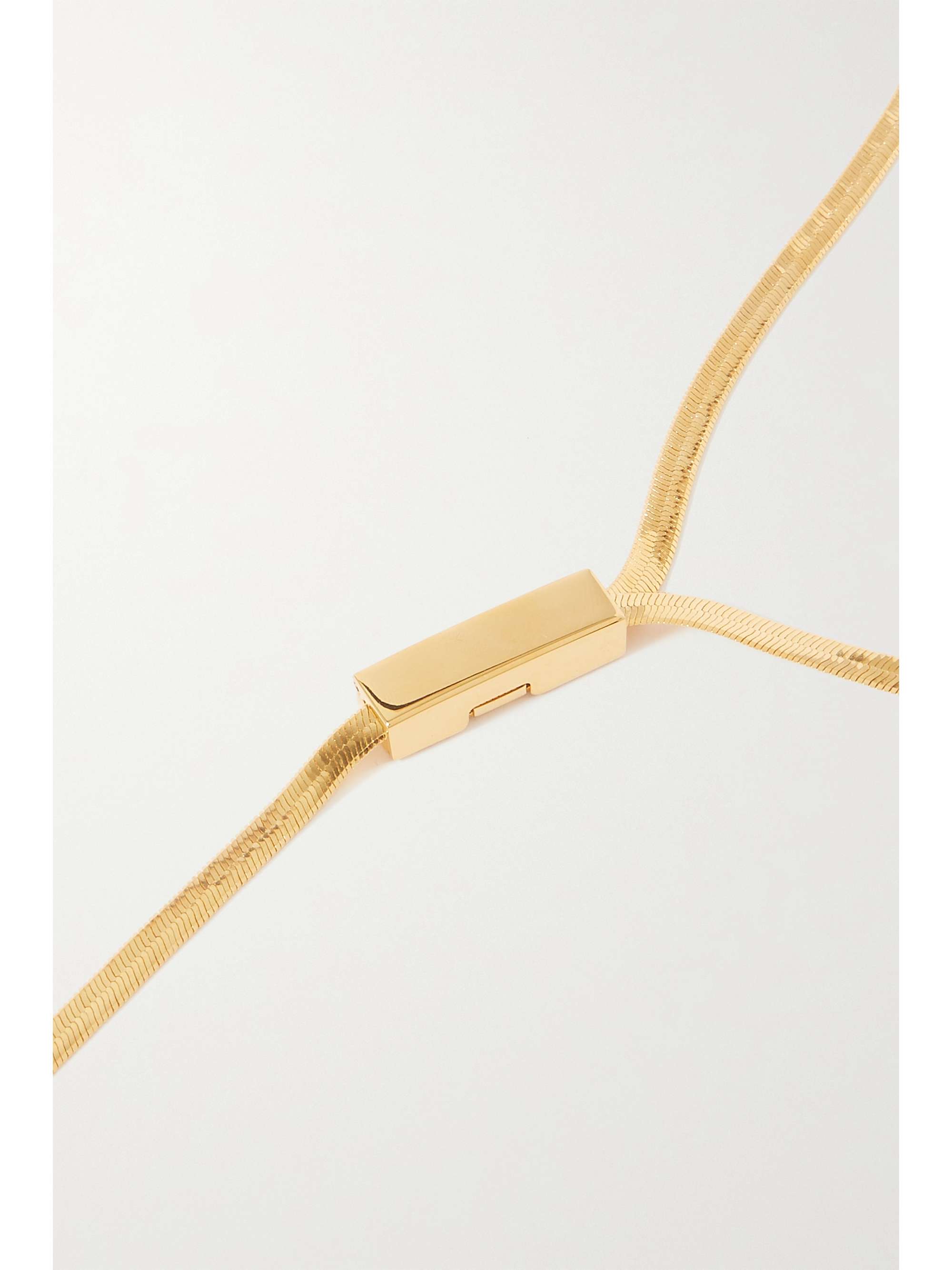BOTTEGA VENETA Gold-tone waist belt