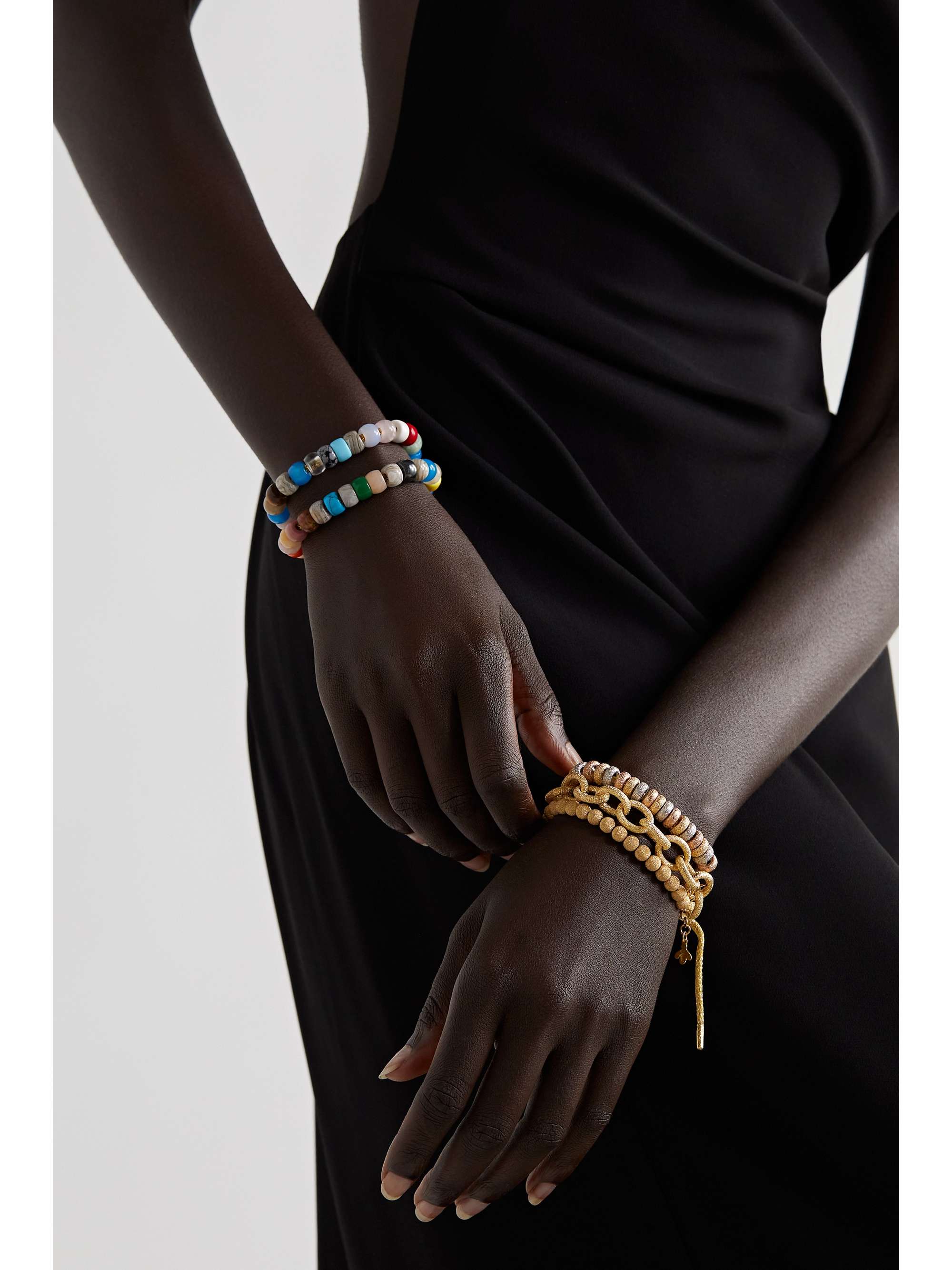 CAROLINA BUCCI Forte Beads 18karat gold and multistone advent