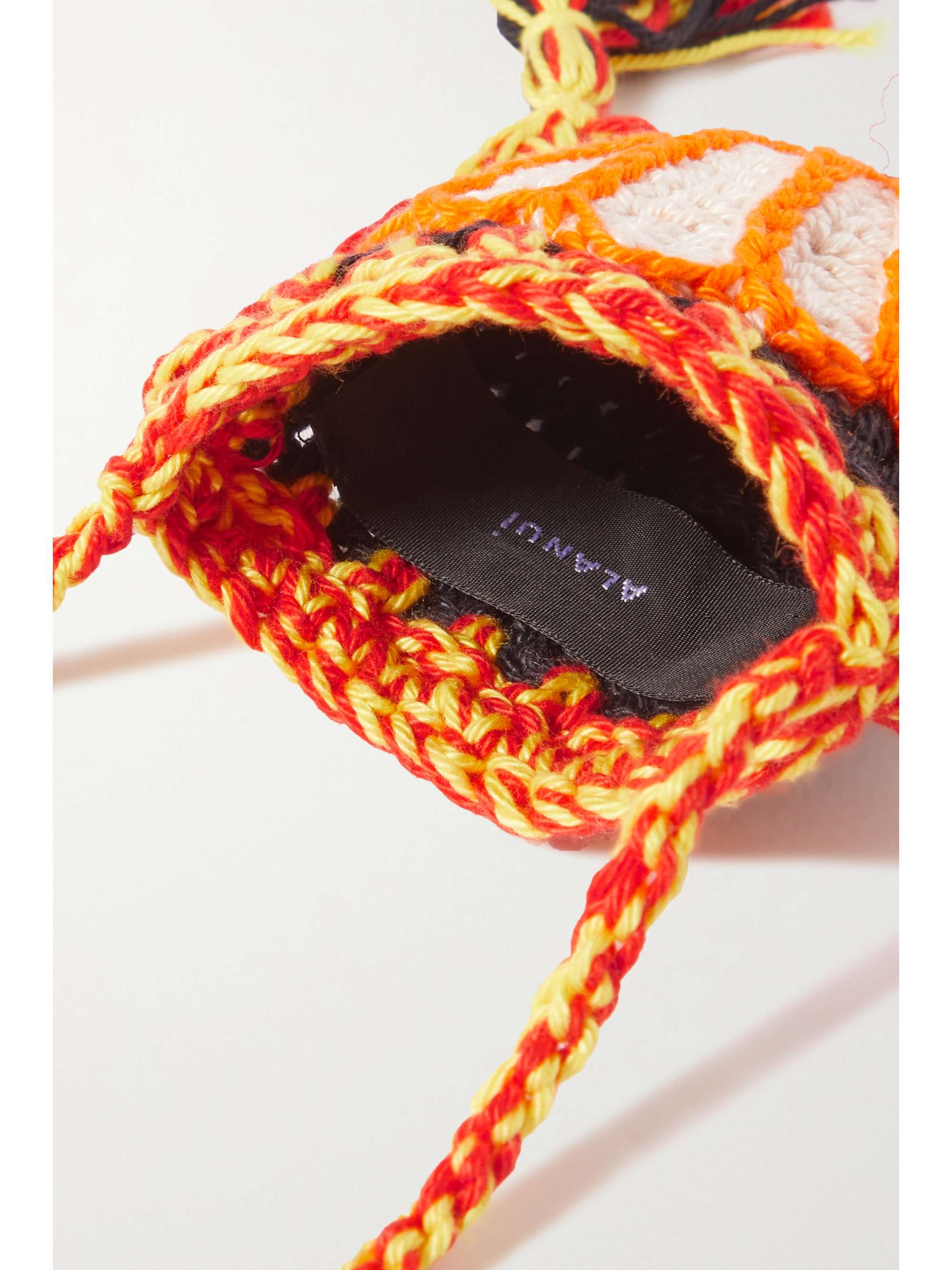 ALANUI Embellished crocheted cotton AirPods case