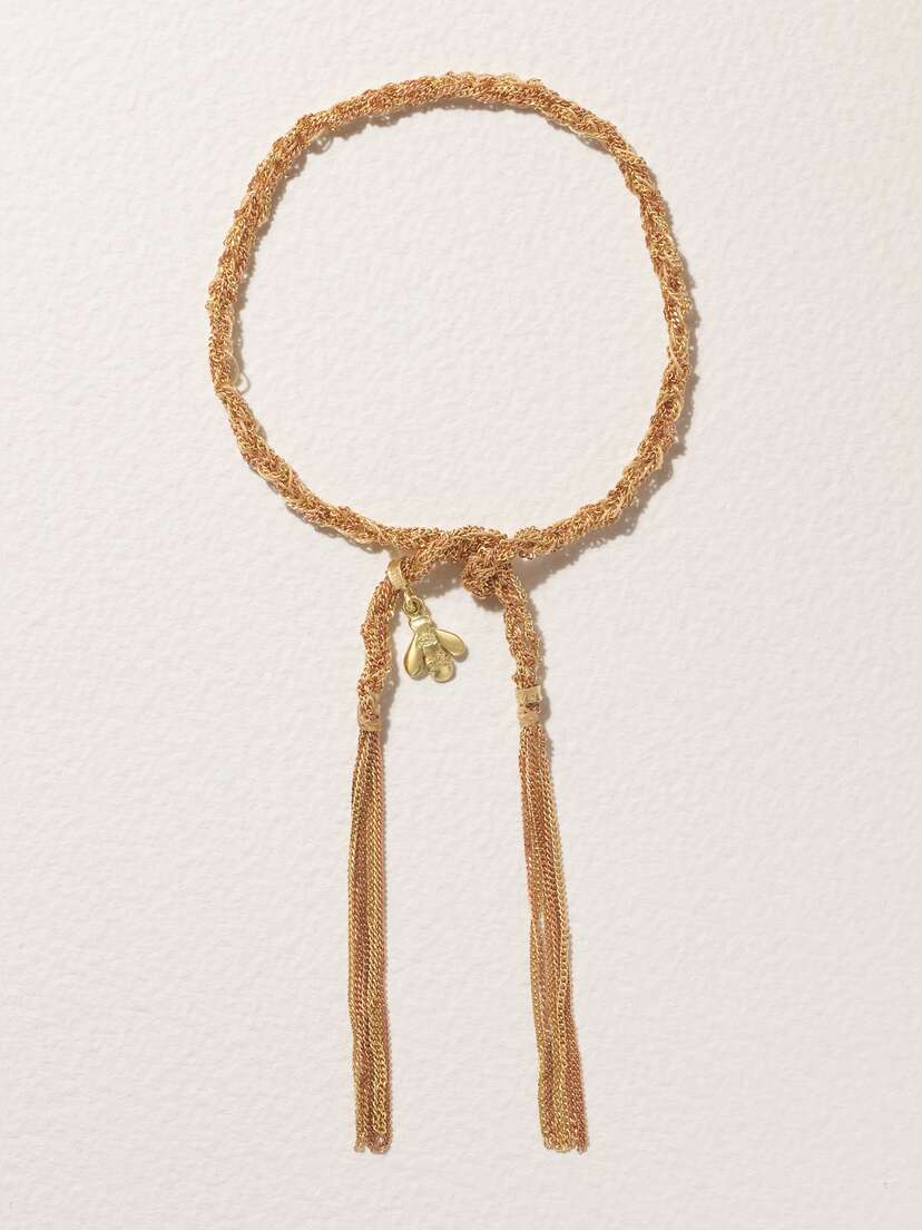 Carolina Bucci Virtue Lucky 18-karat Yellow And Rose Gold Bracelet