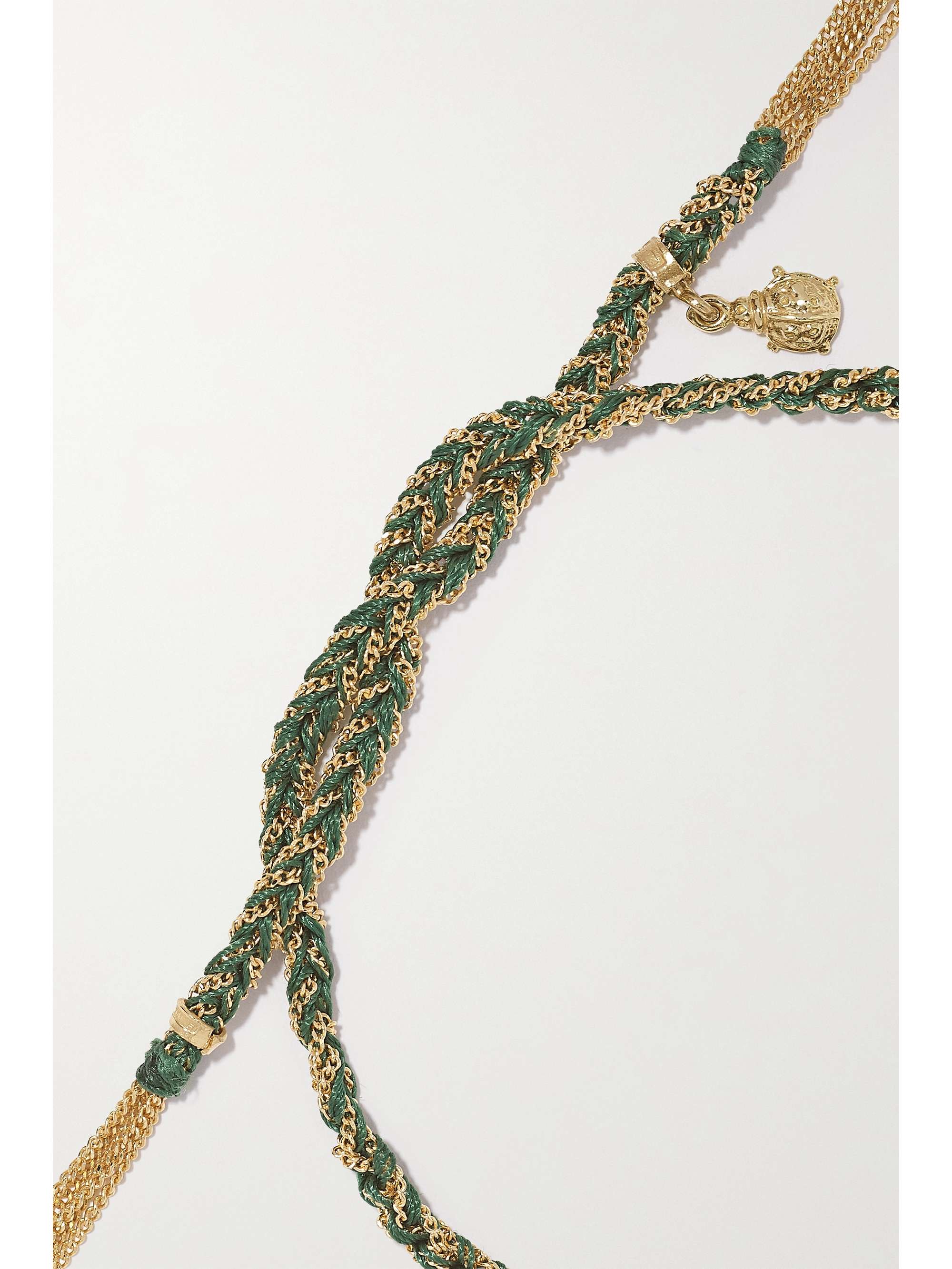 CAROLINA BUCCI Fortune Lucky Armband aus 18 Karat Gold und Seide
