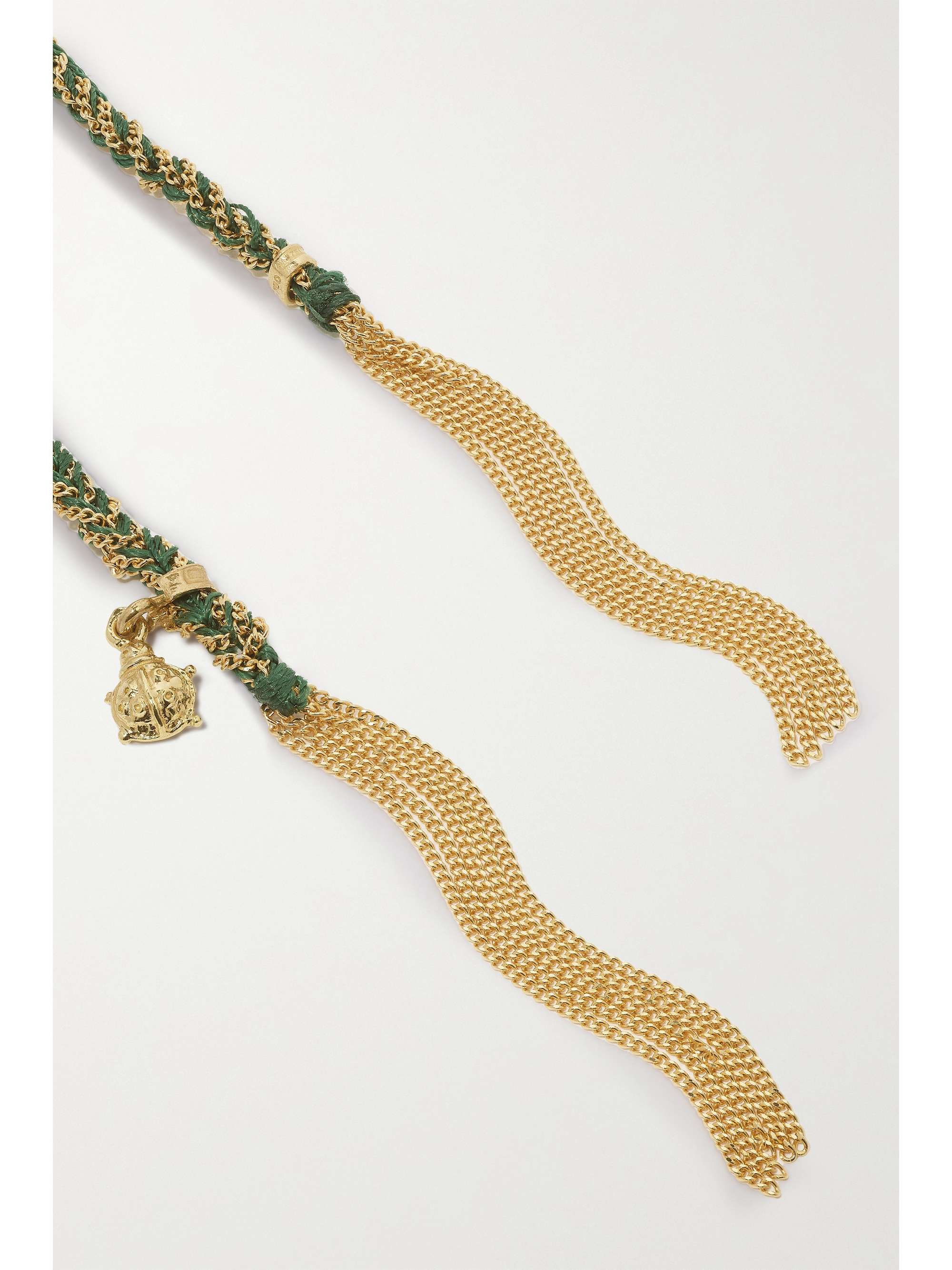 CAROLINA BUCCI Fortune Lucky Armband aus 18 Karat Gold und Seide