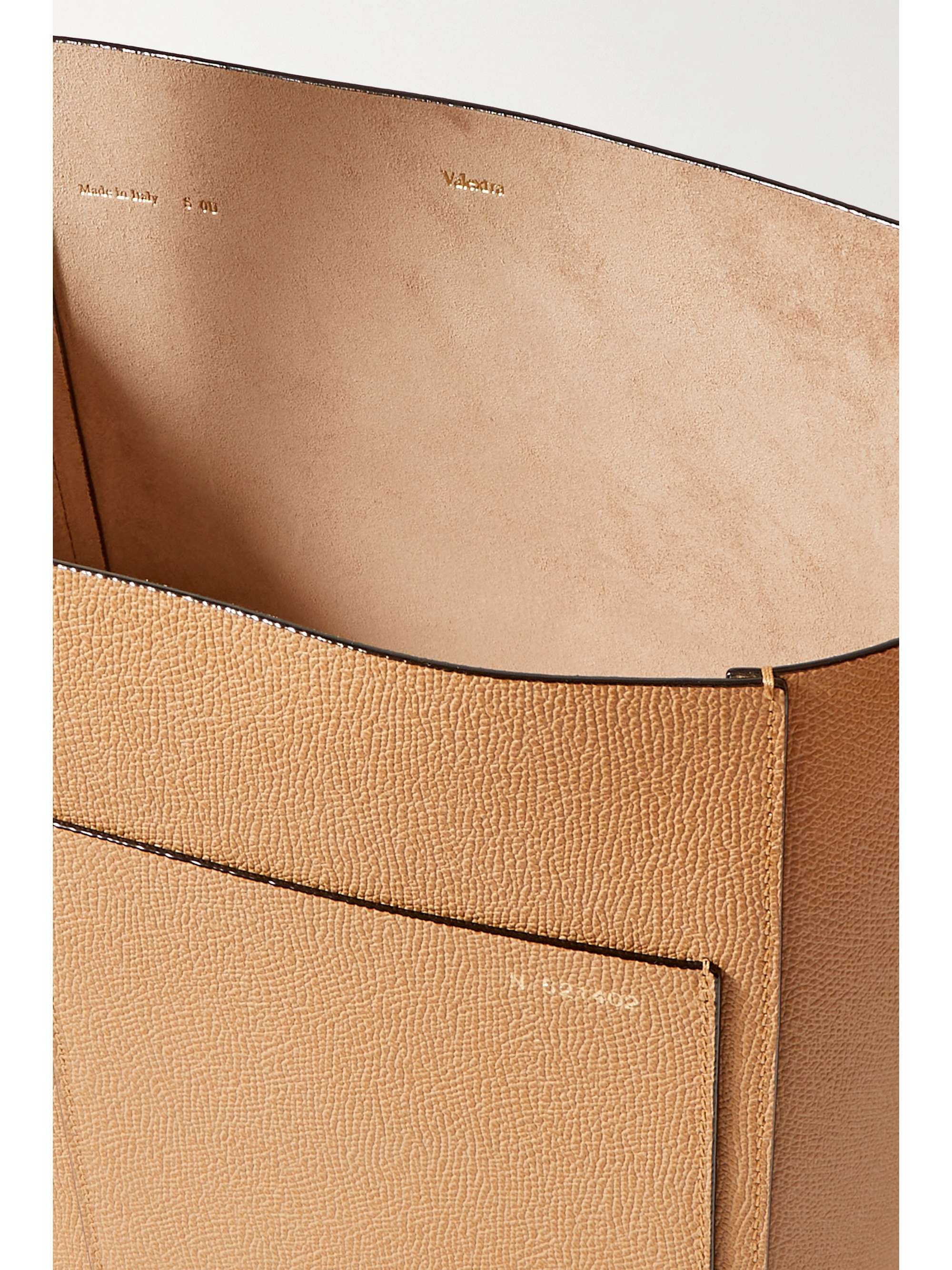 VALEXTRA Secchiello printed textured-leather tote