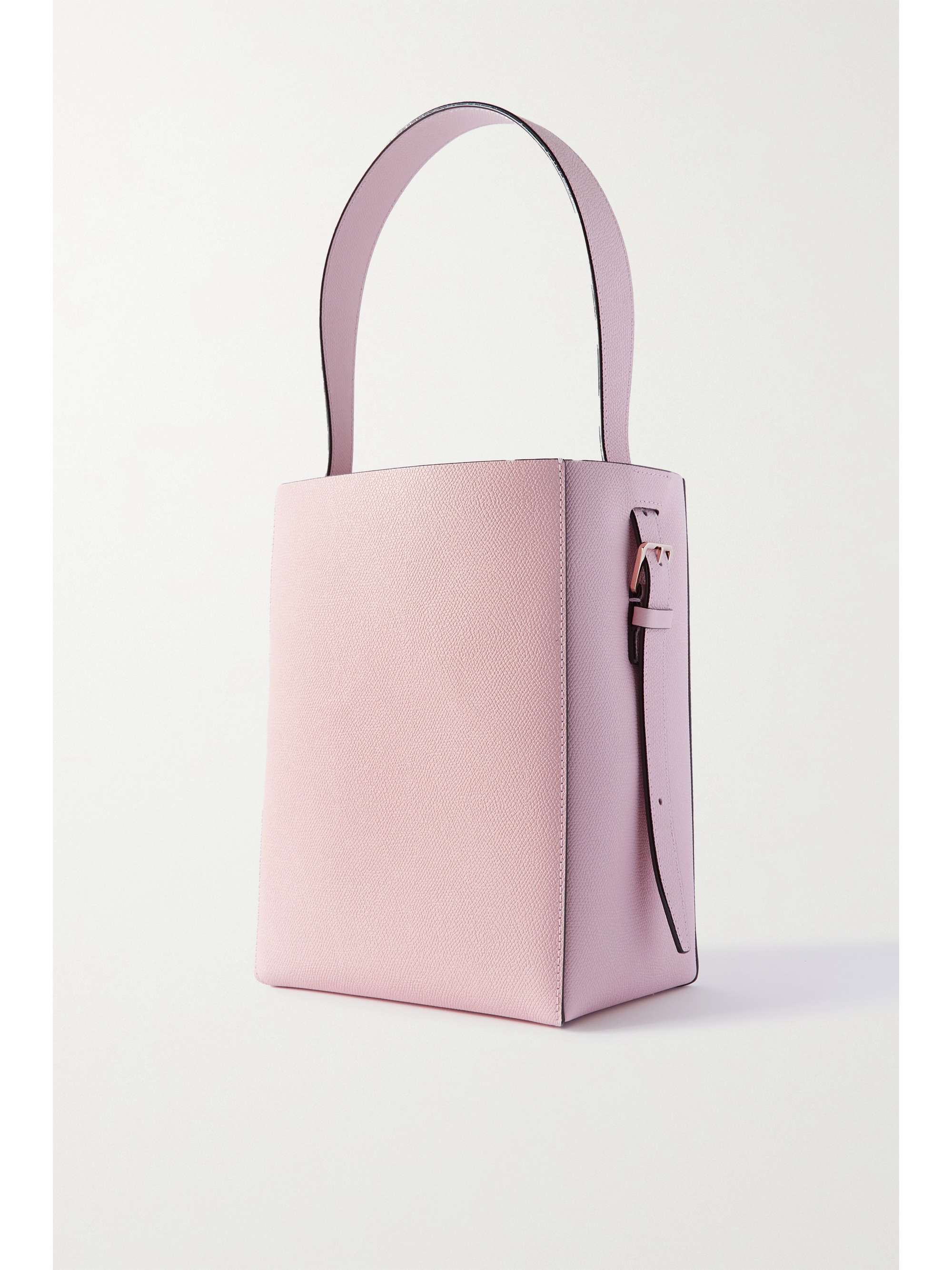 VALEXTRA Secchiello printed textured-leather tote