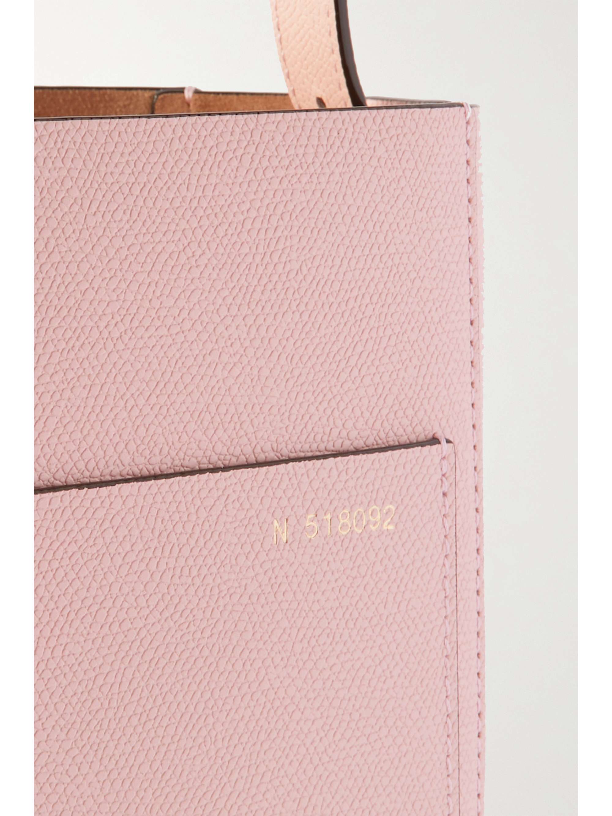 VALEXTRA Secchiello printed textured-leather tote