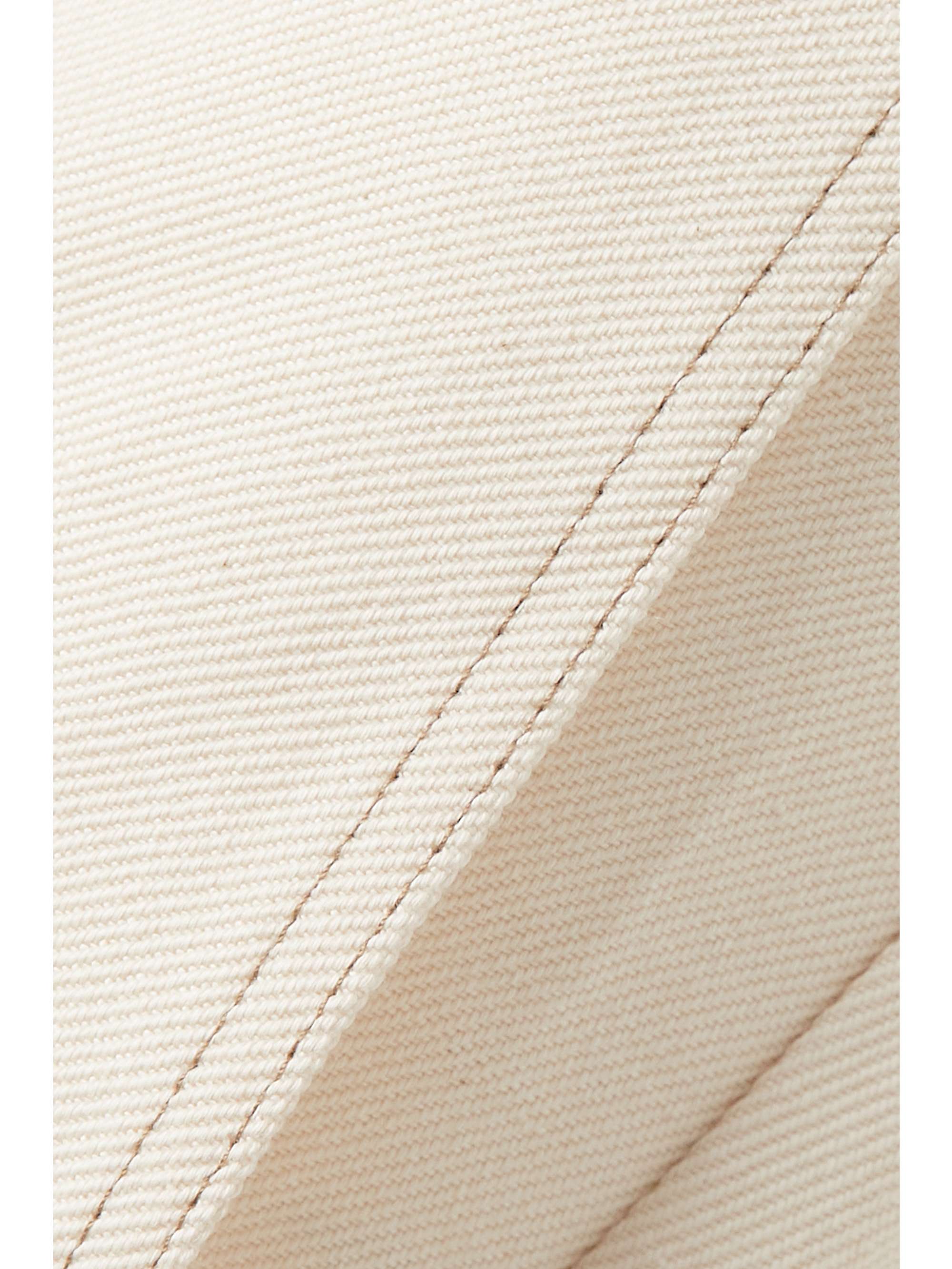 MAX MARA Alete cropped cotton and linen-blend twill wide-leg pants