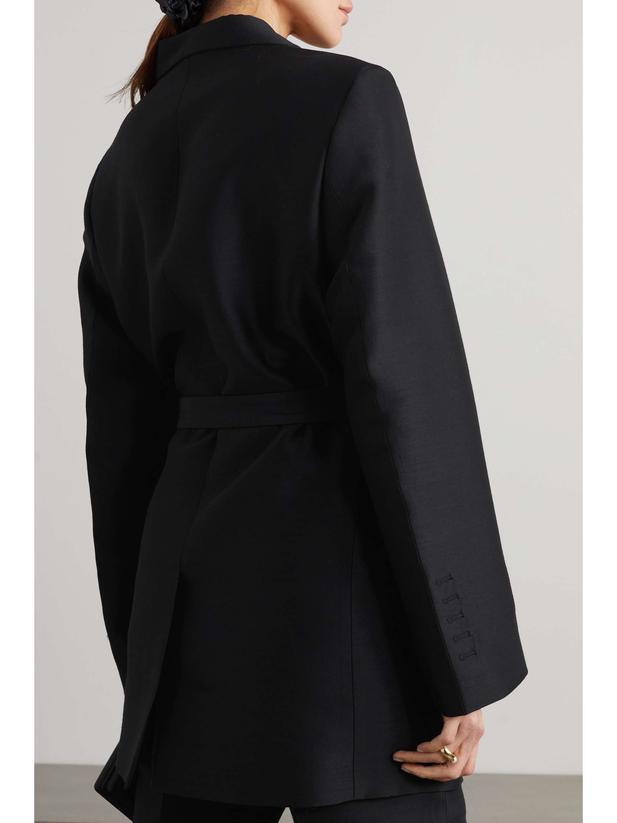 TOTEME Belted wool and silk-blend blazer