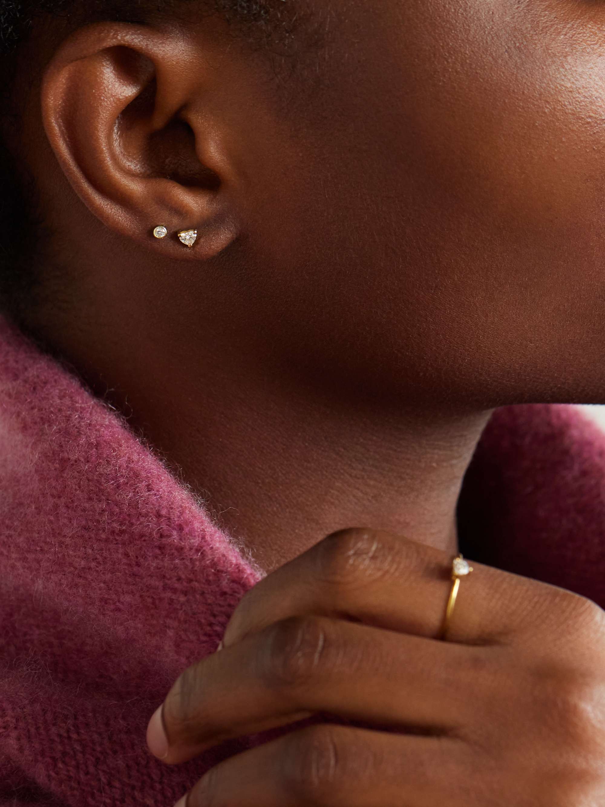 JENNIFER MEYER 18-karat gold diamond single earring