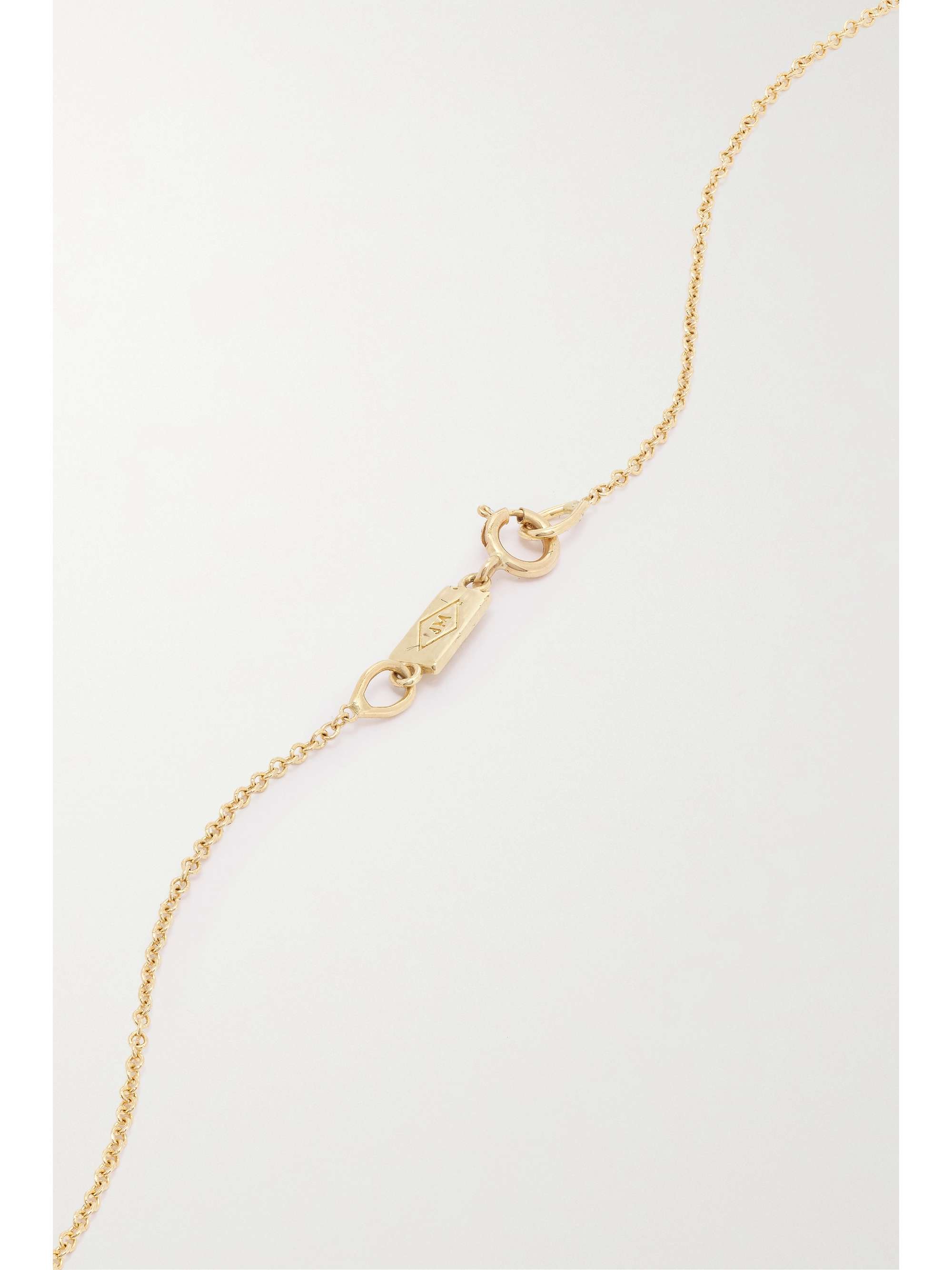 JENNIFER MEYER Mini Clover 18-karat gold diamond necklace