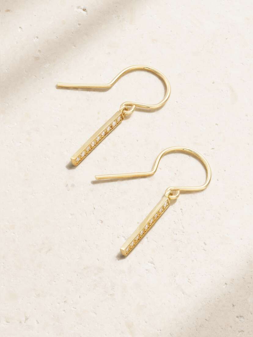 Jennifer Meyer 18-karat Gold Diamond Earrings