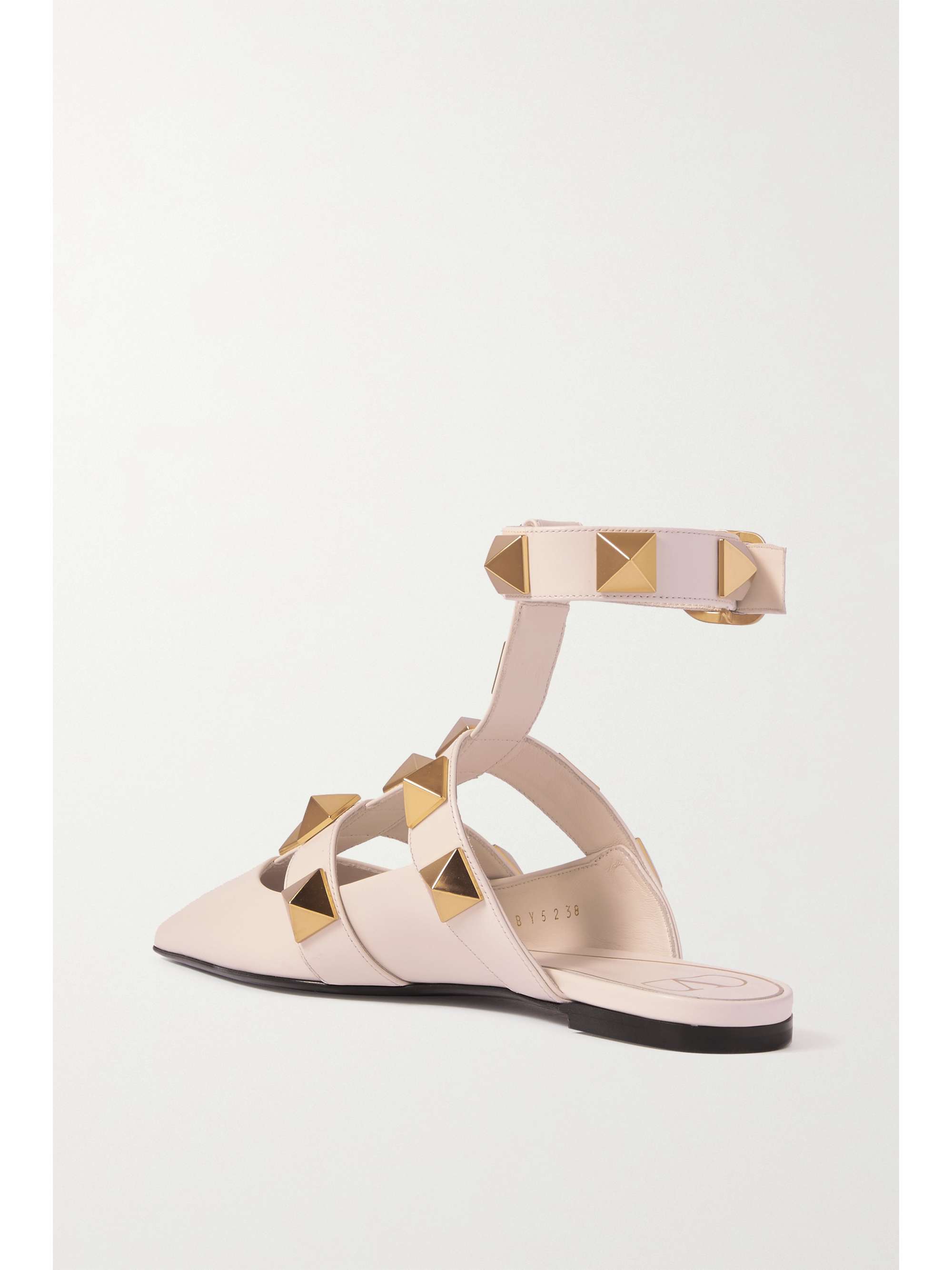 VALENTINO GARAVANI Valentino Garavani Roman Stud leather point-toe flats