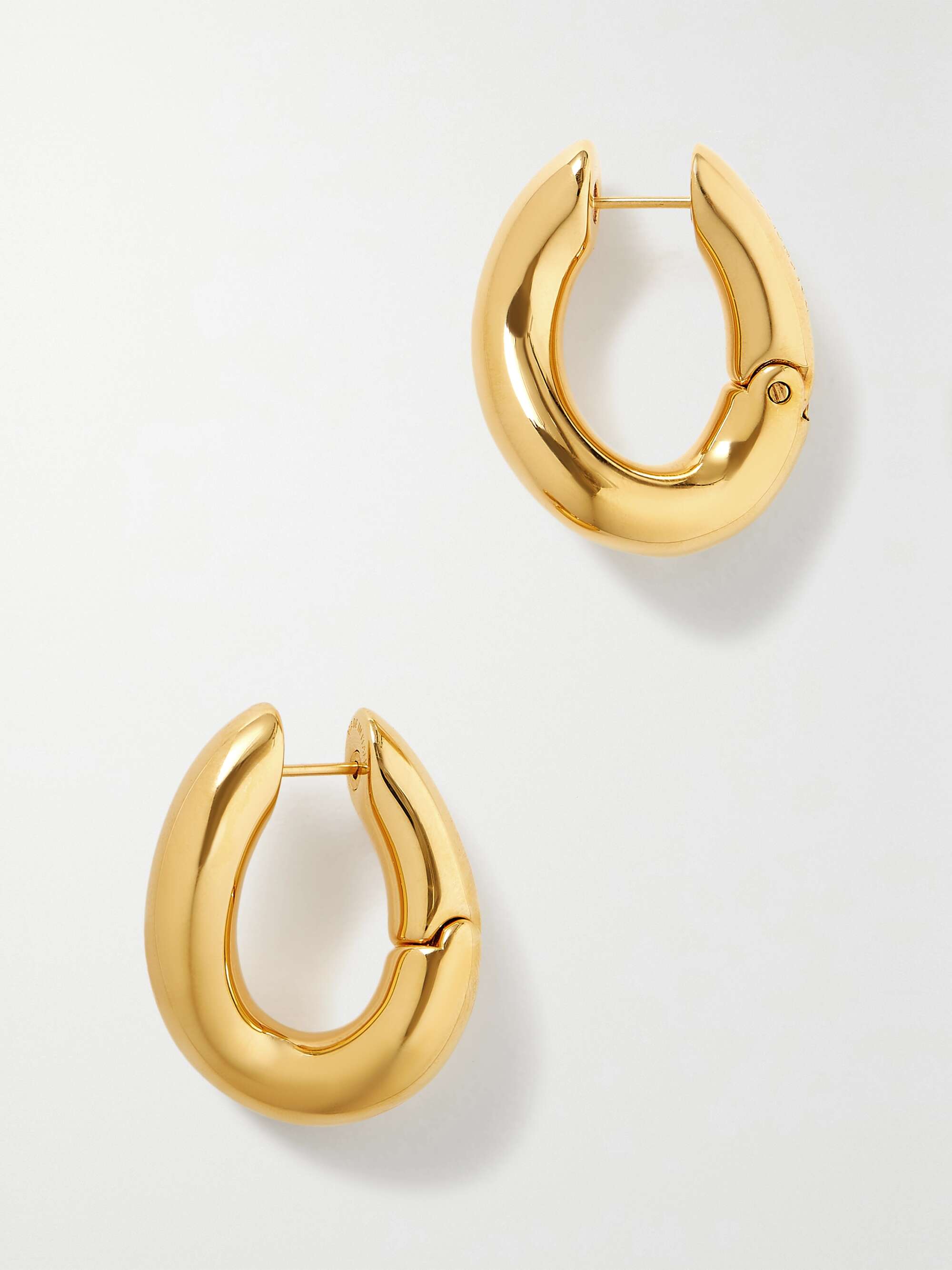 BALENCIAGA Loop gold tone hoop earrings NET A PORTER