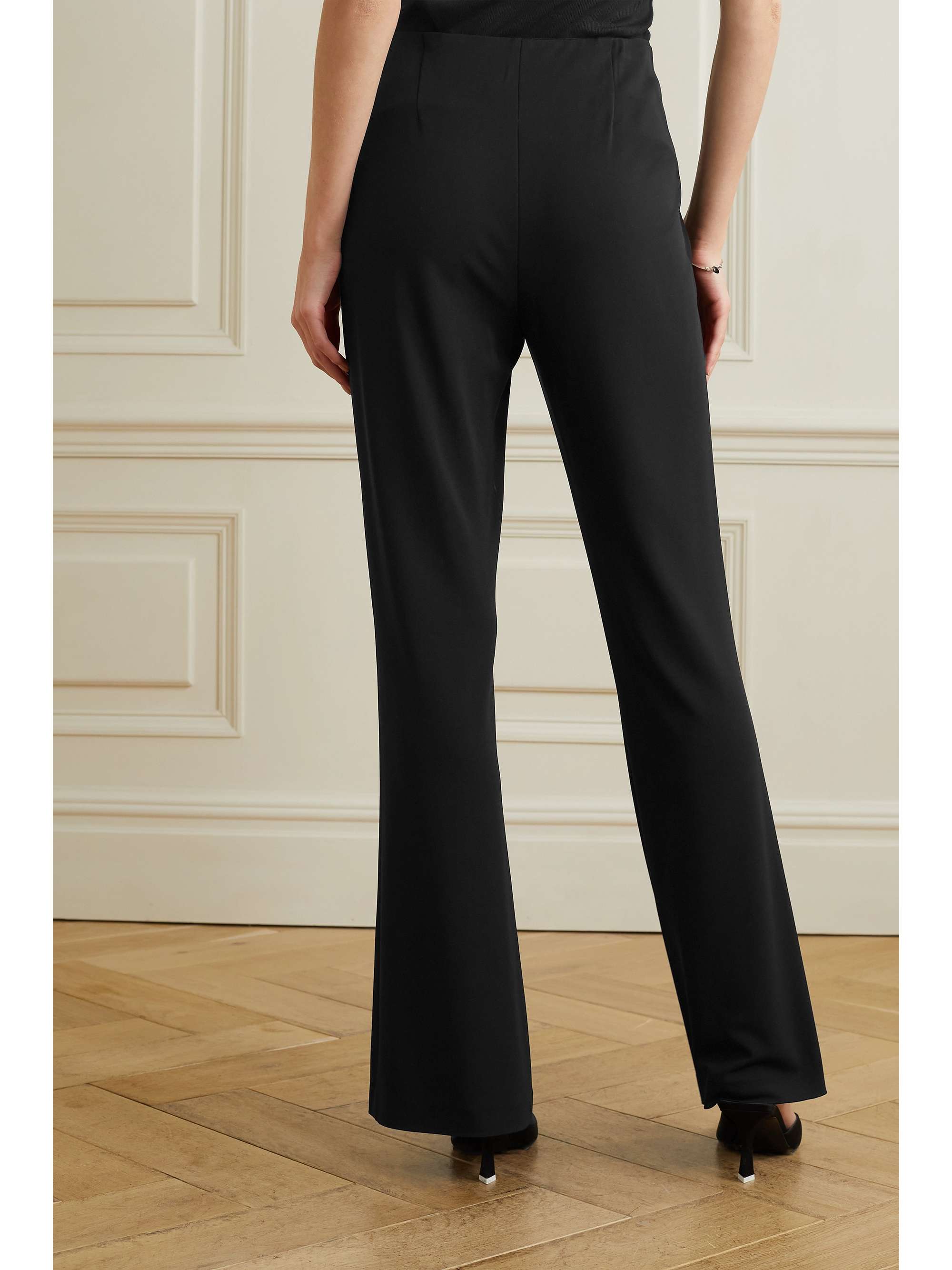 Black Serpentine stretch-jersey flared 