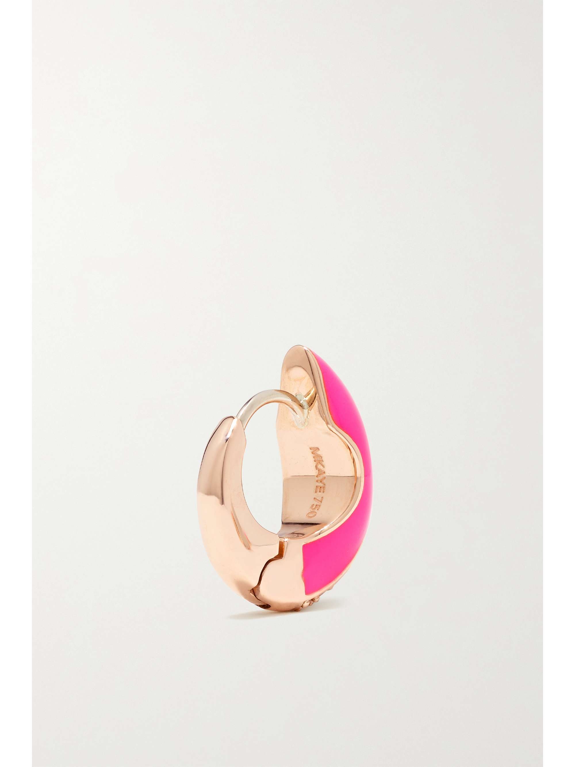 MELISSA KAYE Remi 18-karat gold, diamond and enamel earrings