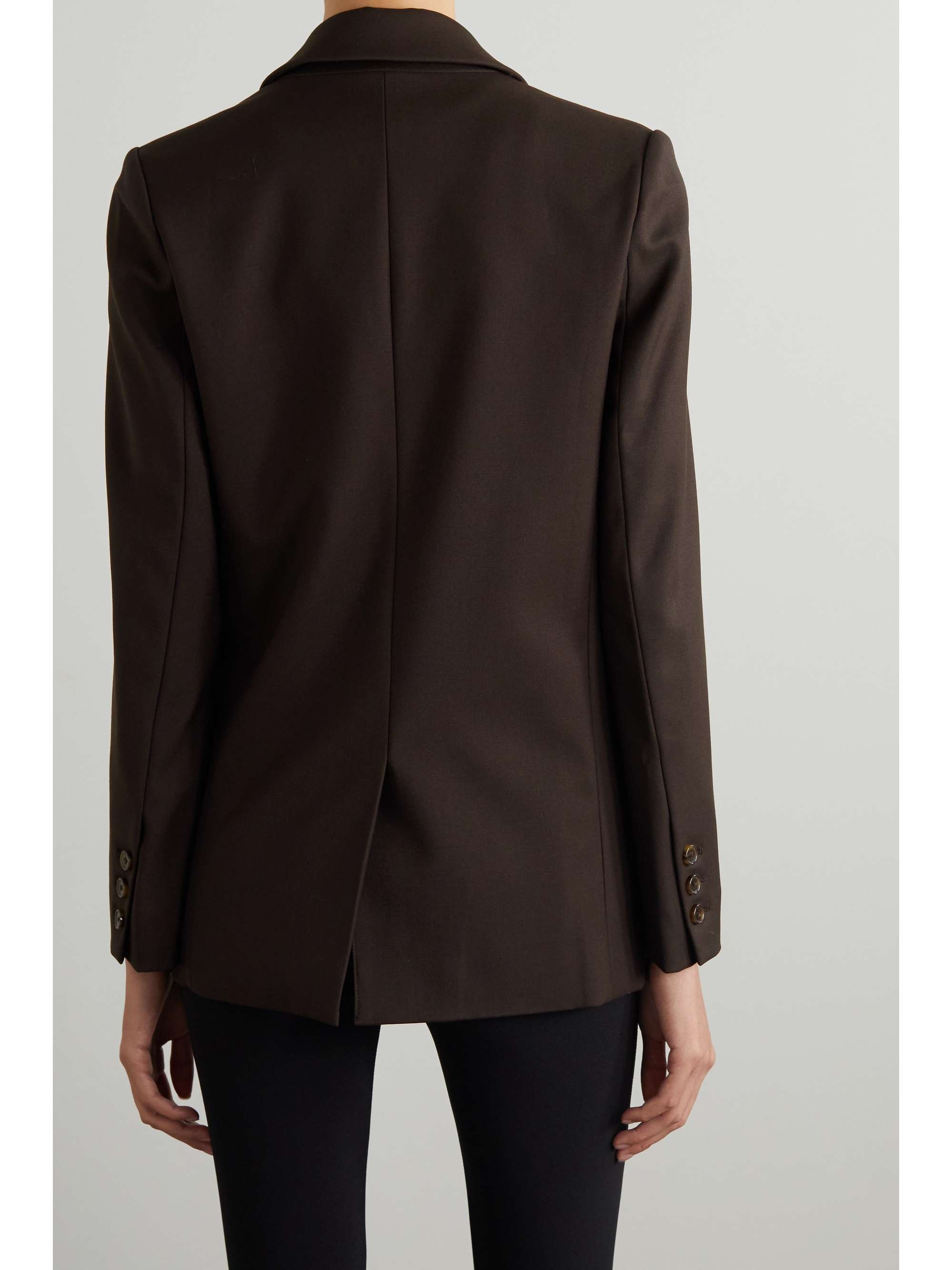 THE FRANKIE SHOP Varda double-breasted wool-blend twill blazer