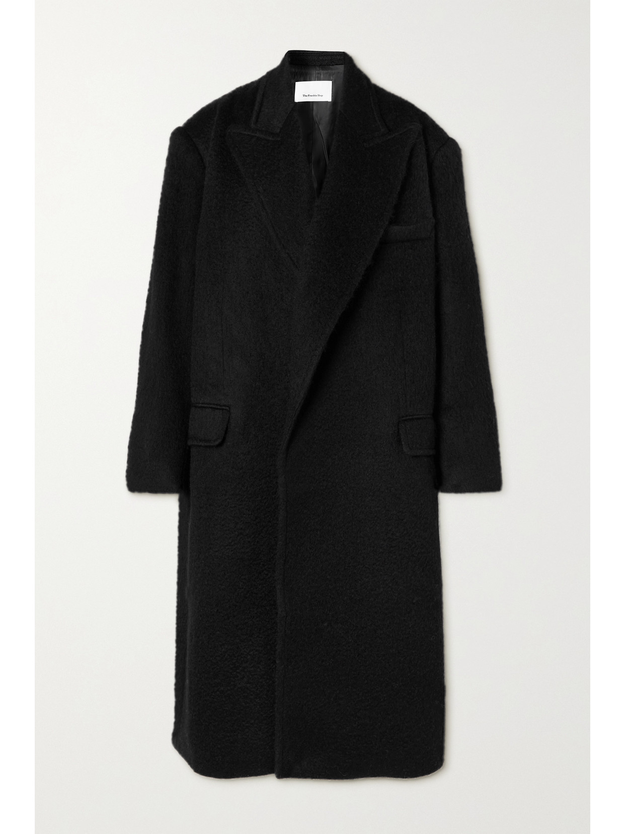 The Frankie Shop John Oversized Wool-blend Coat In Black