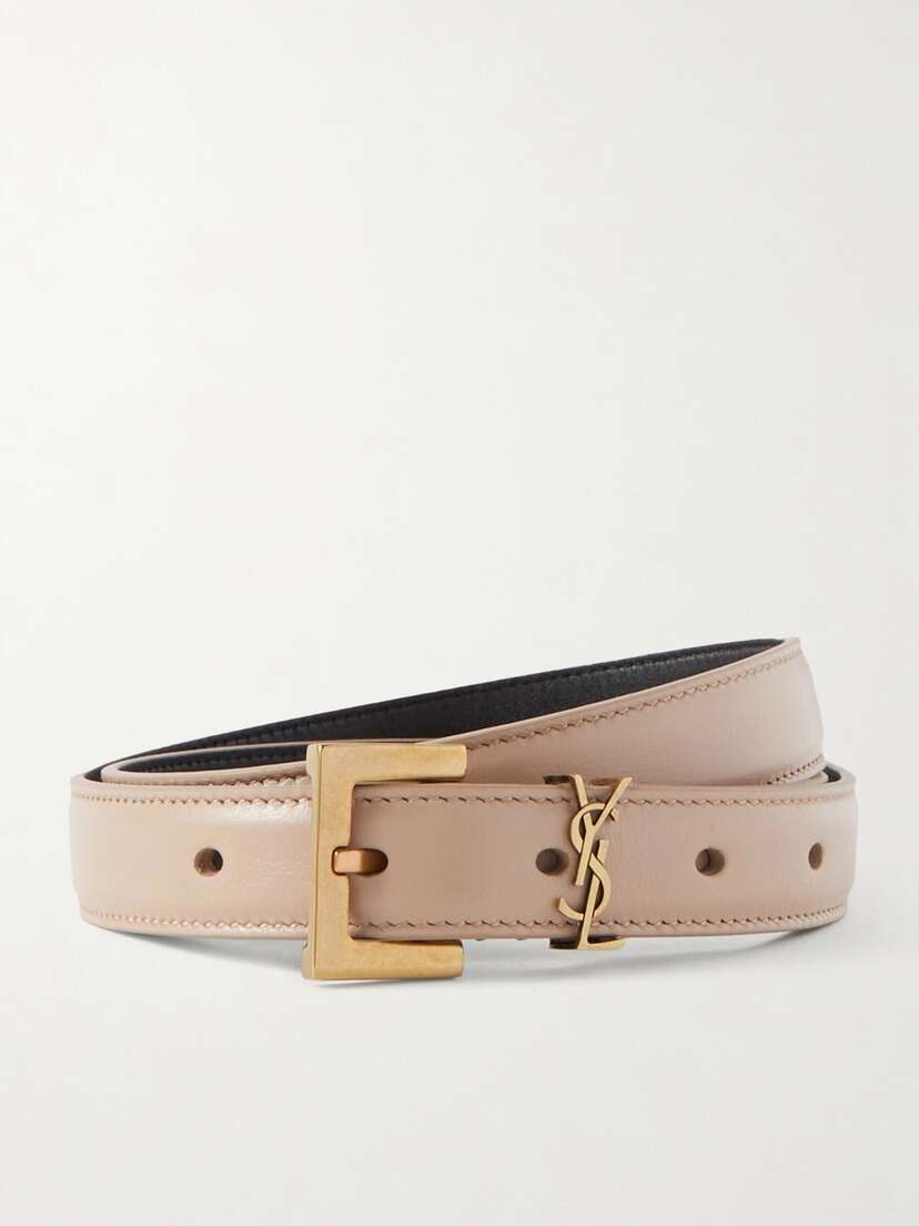 Saint Laurent Cassandre Leather Belt