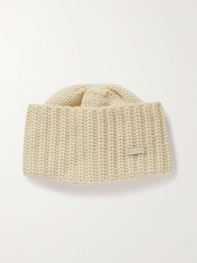 Saint Laurent Appliquéd Ribbed Cashmere Beanie