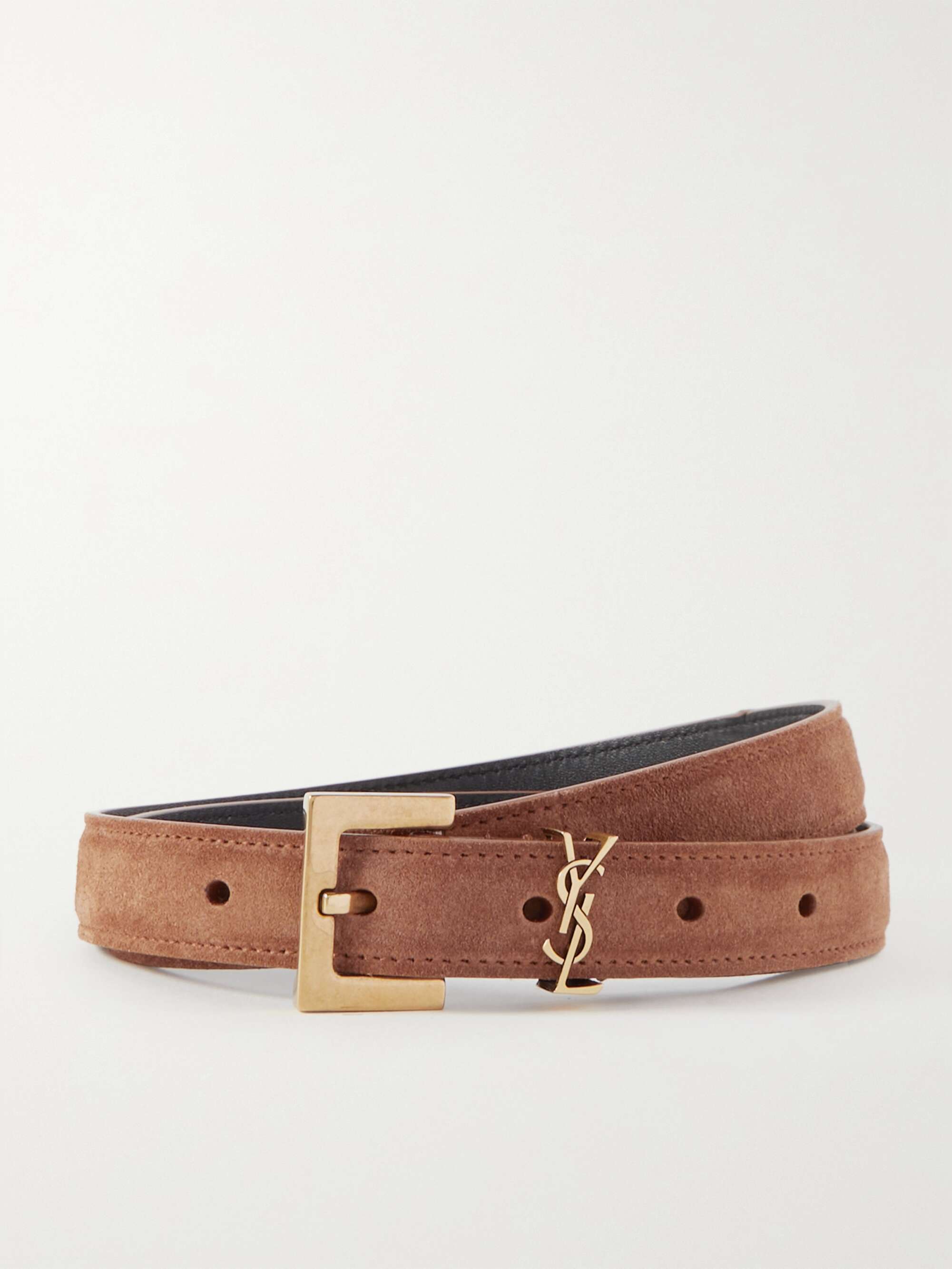 Saint laurent cheap suede belt