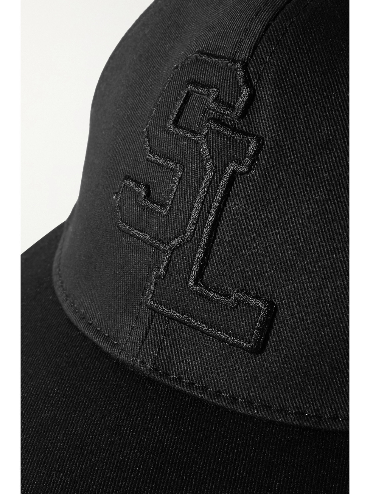 SAINT LAURENT APPLIQUÉD COTTON-TWILL BASEBALL CAP