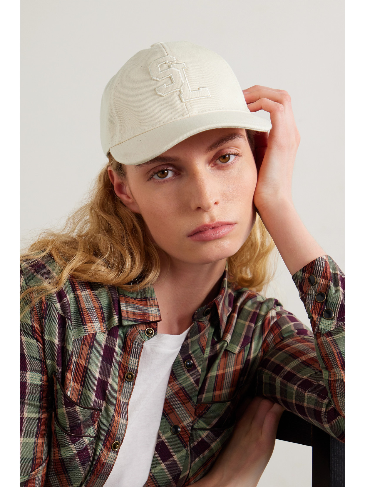 SAINT LAURENT SL Baseball Cap-