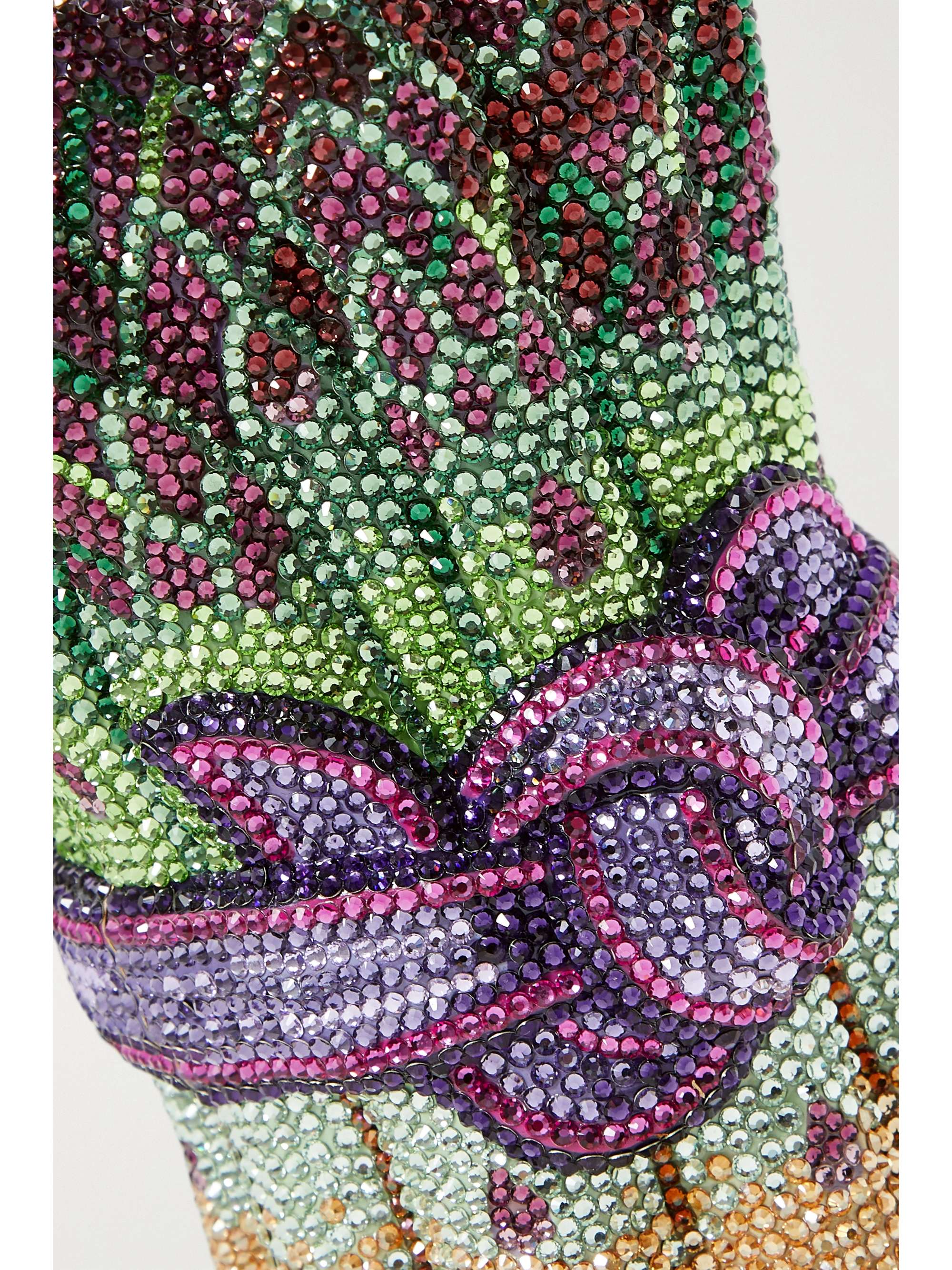 JUDITH LEIBER COUTURE Asparagus Hollandaise crystal-embellished gold-tone clutch