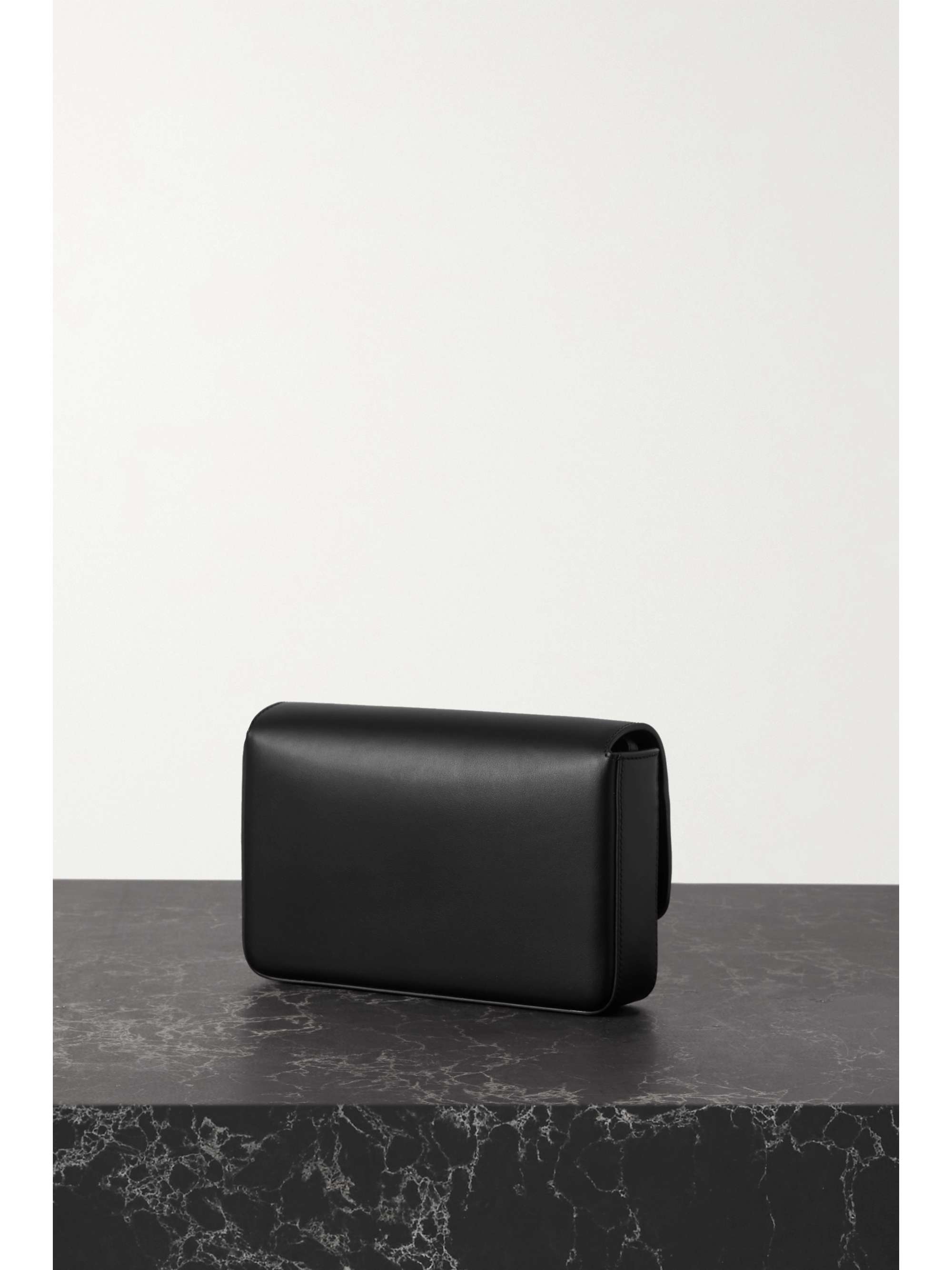 BURBERRY Small leather and checked canvas shoulder bag
