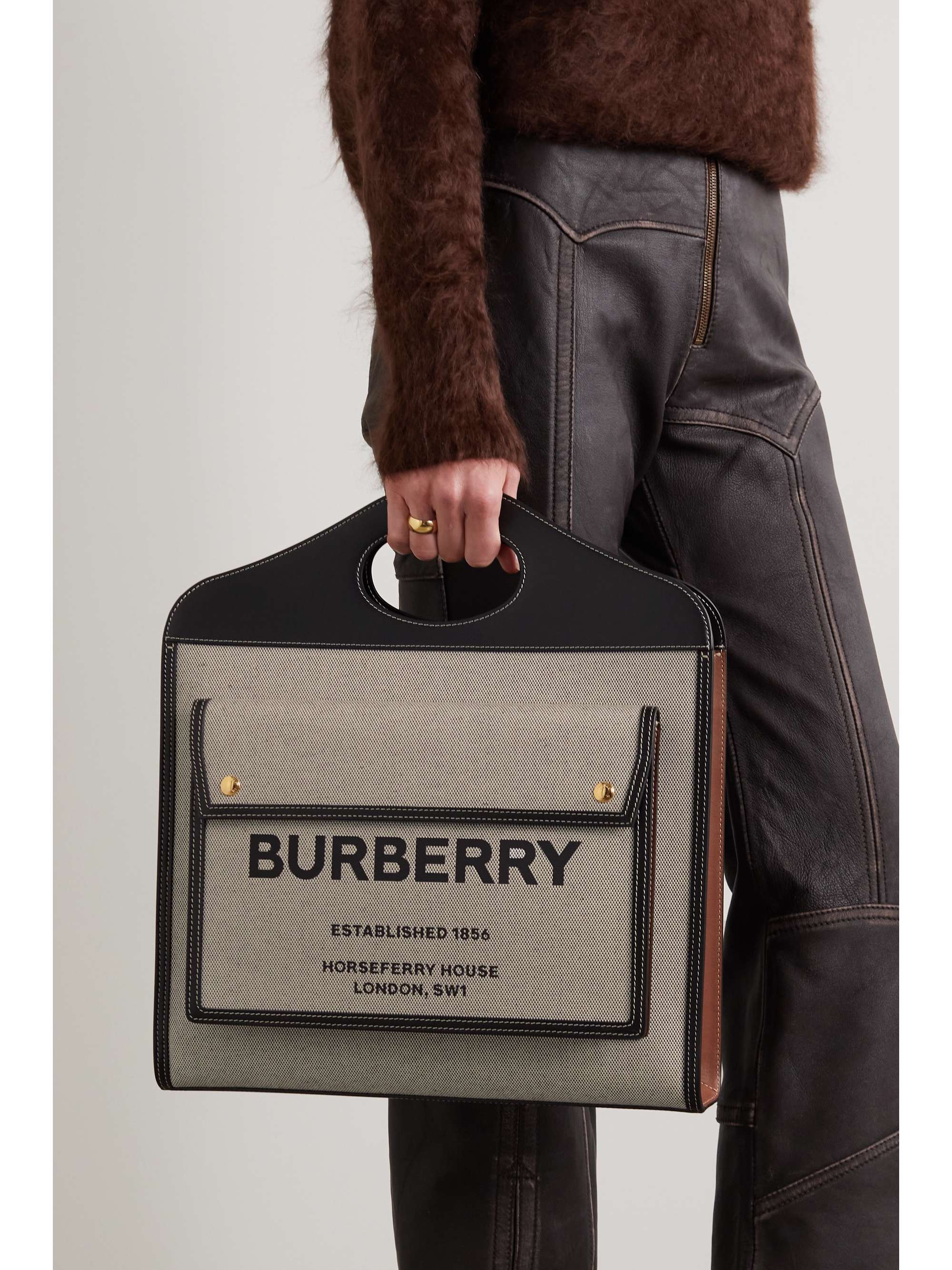Burberry medium sales canvas tote